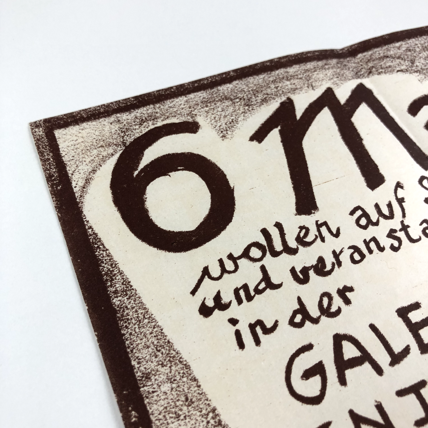 Small poster to accompany the exhibition 6 Maler, at Galerie Würthle | Very rare, 1932