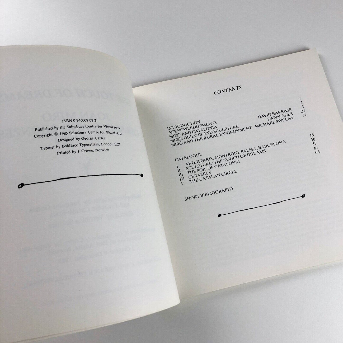 The Touch of Dreams – Joan Miro – Ceramics & Bronzes | Sainsbury Centre for Visual Arts exhibition catalogue, 1985
