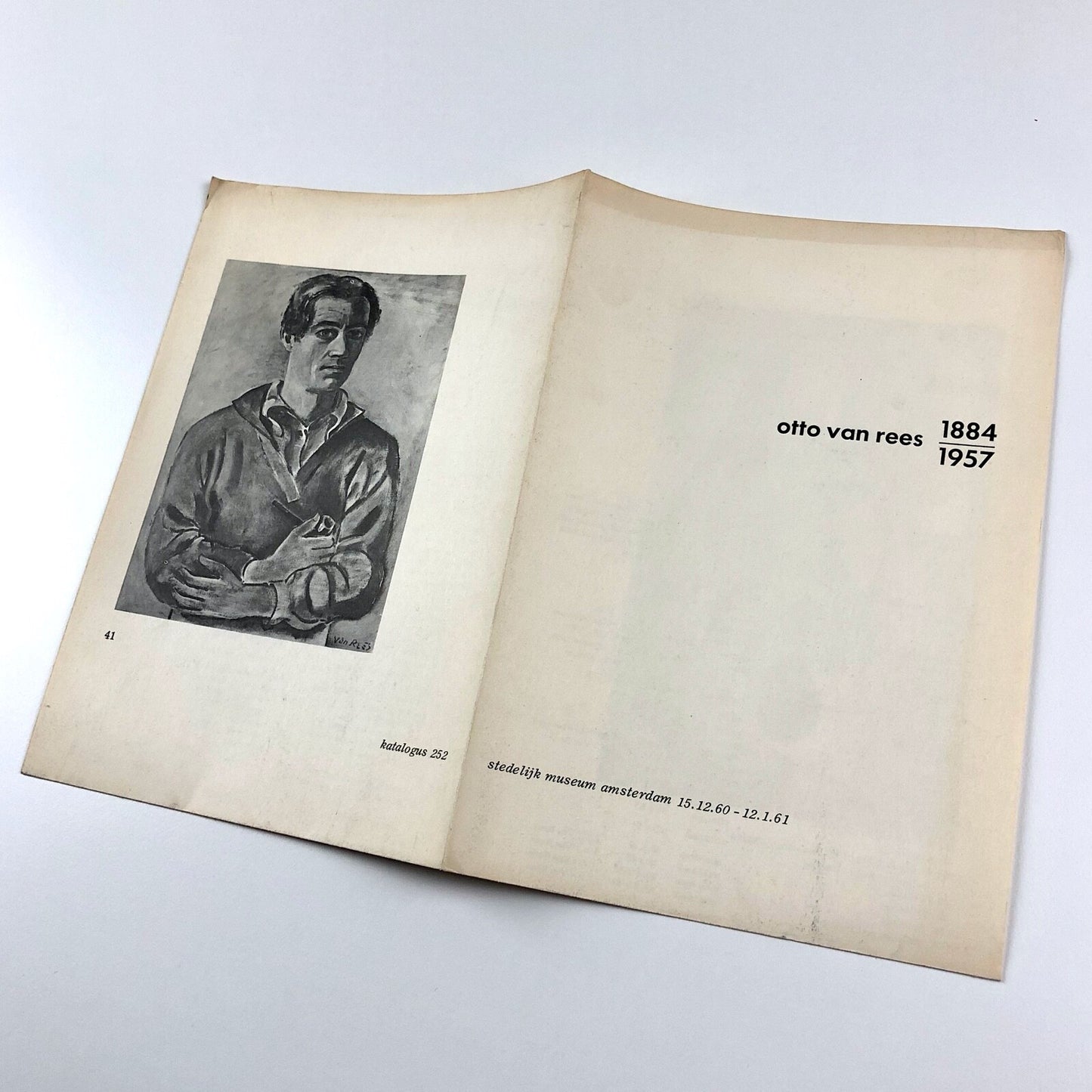 Otto Van Rees 1884–1957 | Stedelijk Museum fold-out leaflet | Cat. no. 252, 1961