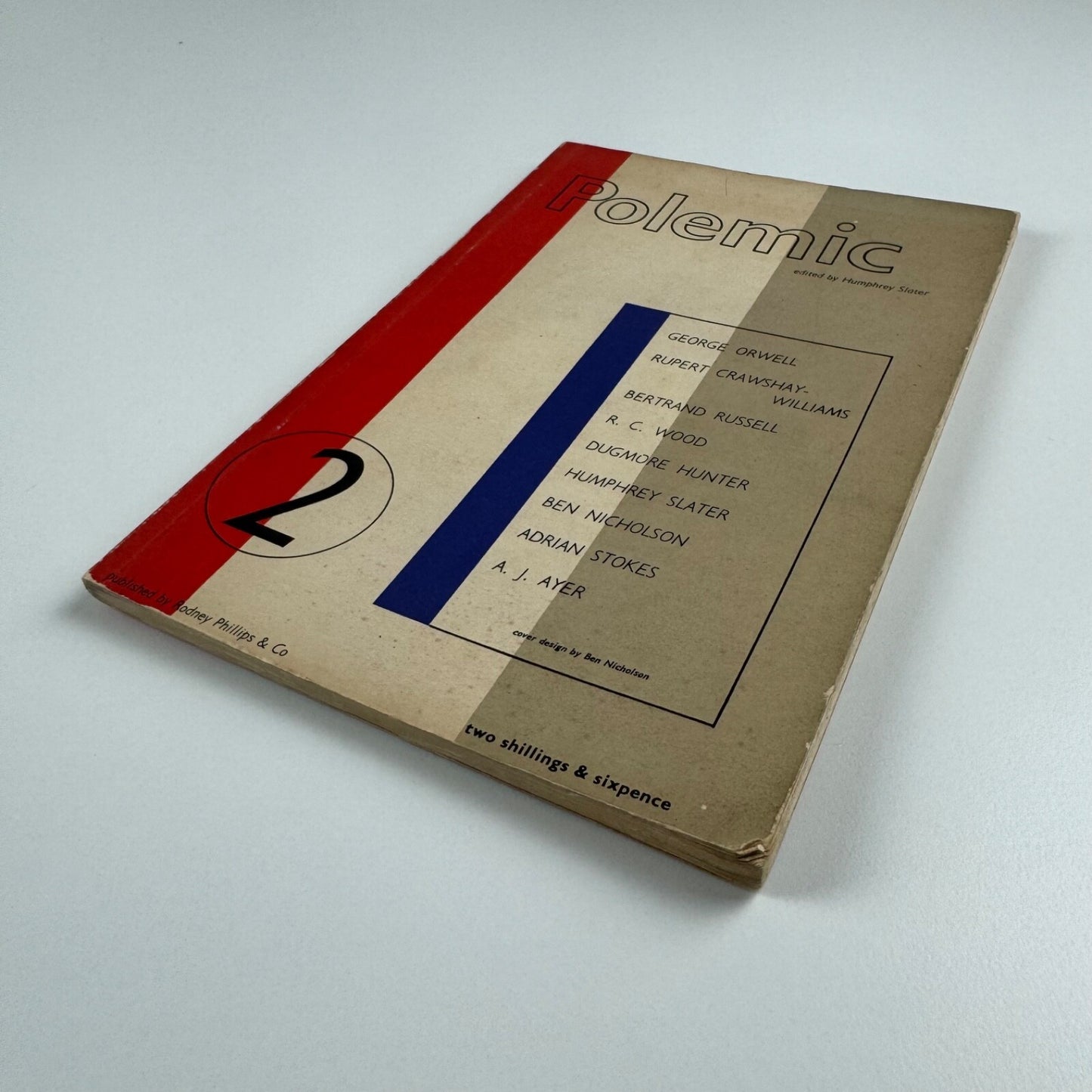 Polemic 2 edited by Humphrey Slater. Rodney Phillips & Co, January 1946. Cover design by Ben Nicholson. Typography by Anthony Froshaug