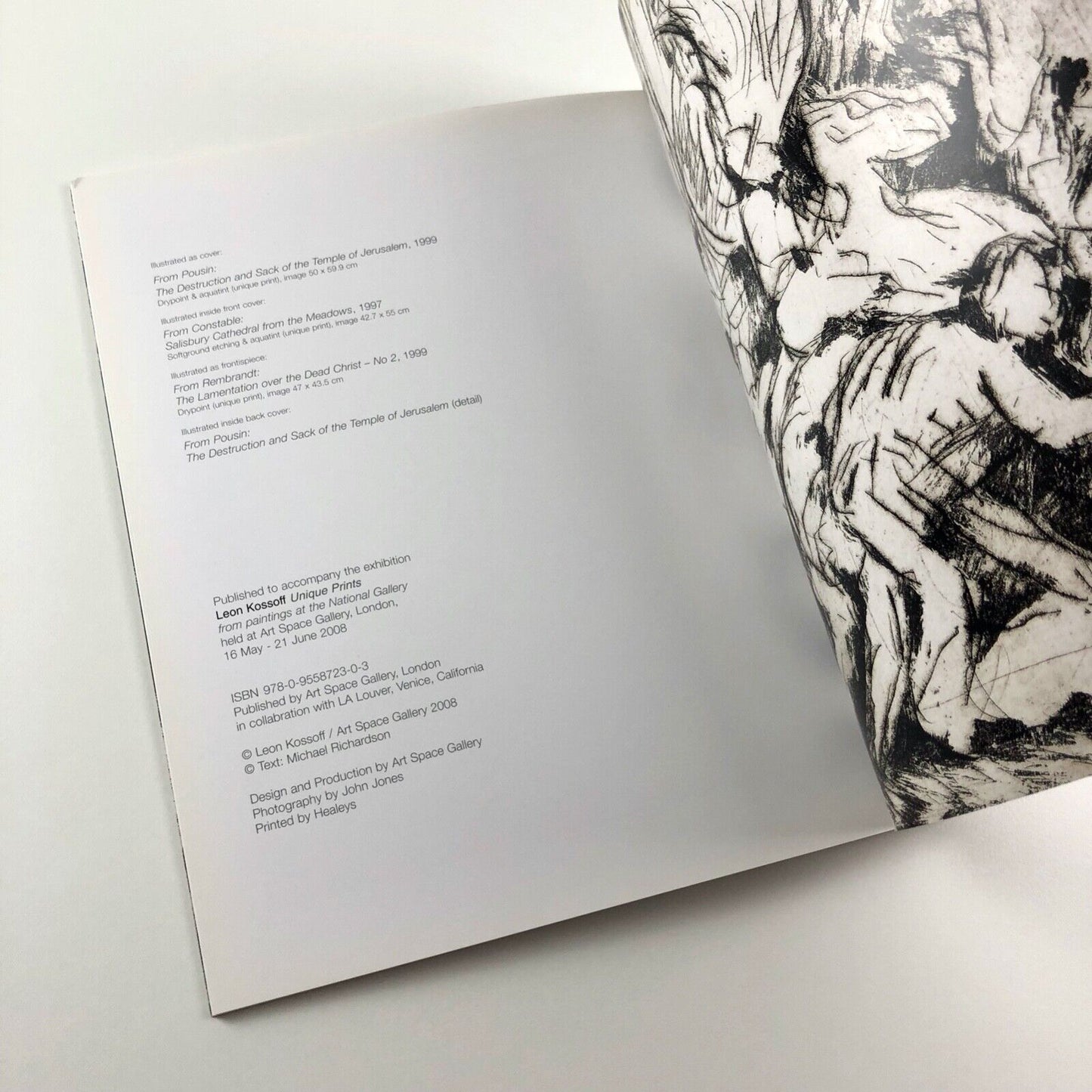 Leon Kossoff. Unique Prints From paintings at National Gallery | Art Space Gallery catalogue and private view invite, 2008