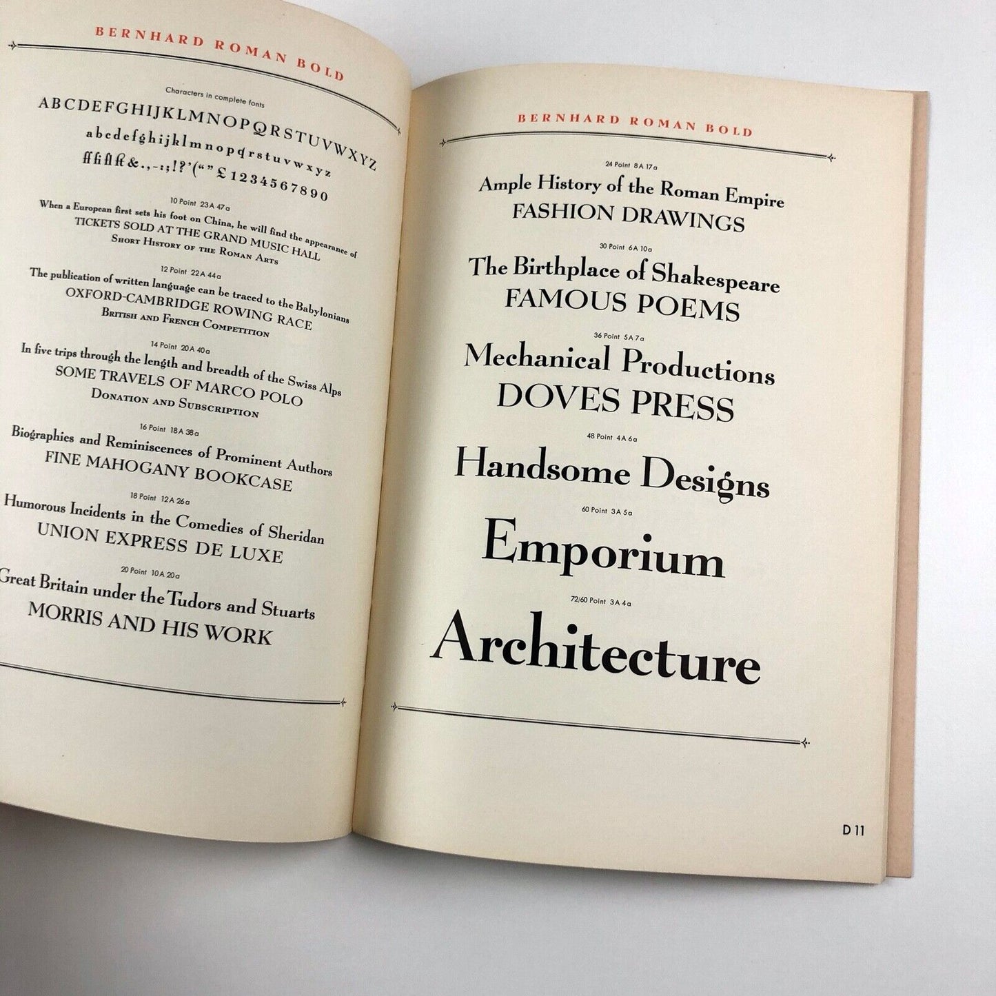 Bernhard Types | Type specimen leaflet | Soldans Ltd, London – late 1930s?