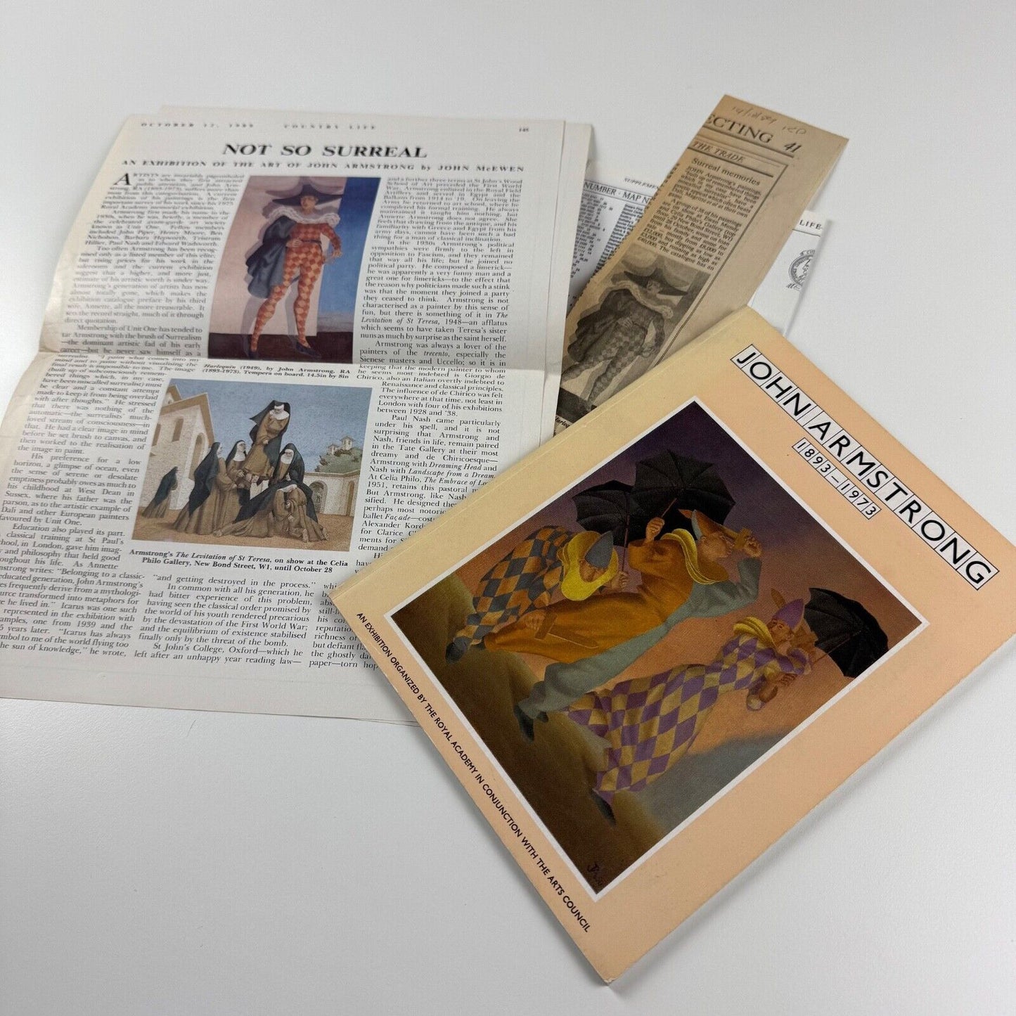 John Armstrong 1893-1973 | Royal Academy | Arts Council, 1975 includes related ephemera