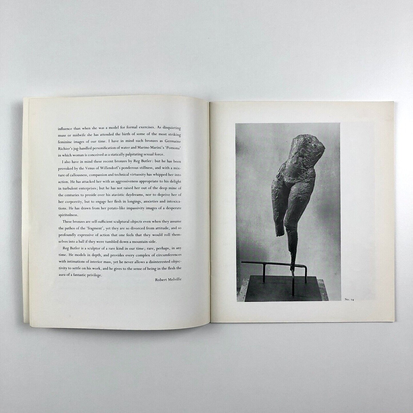 Reg Butler exhibition catalogue | The Hanover Gallery London, 1957