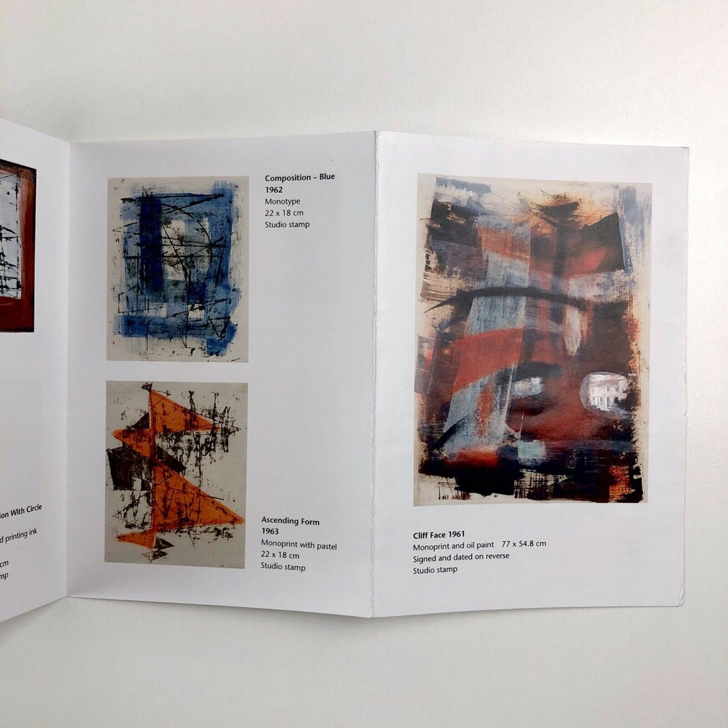 Promotional leaflet for John Wells. Works on Paper 1940s-1970 | Belgrave Gallery 2010