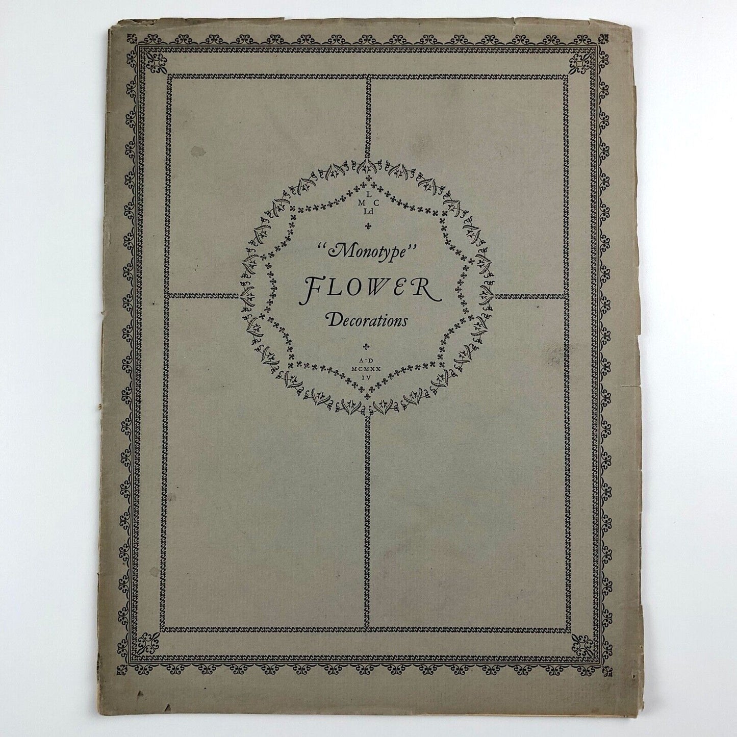 Monotype Flower Decorations type specimen booklet | Lanston Monotype, 1924
