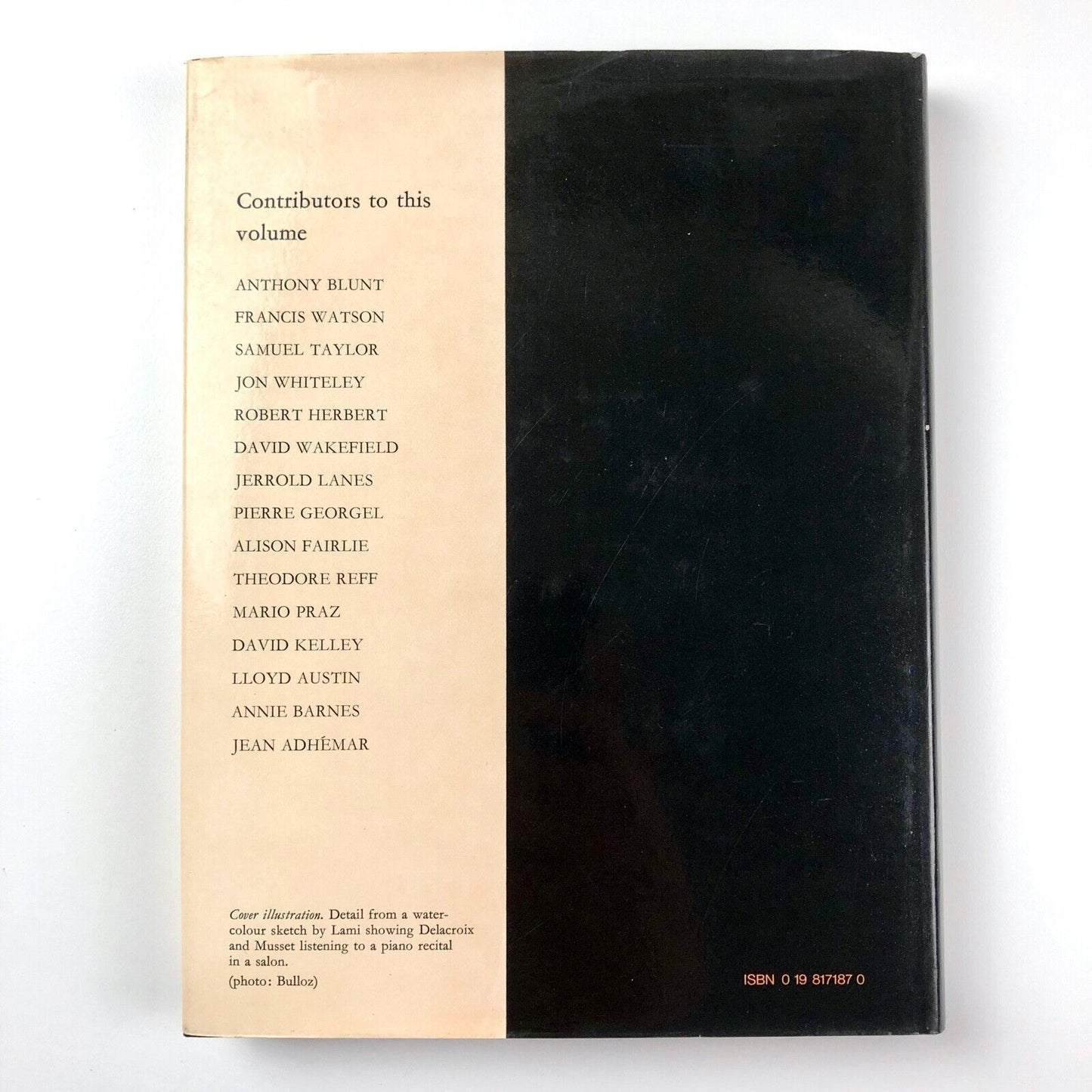 The Artist and the Writer in France | Essays in honour of John Seznec | Francis Haskell, Anthony Levi and Robert Shackleton | Clarendon Press, Oxford, 1974