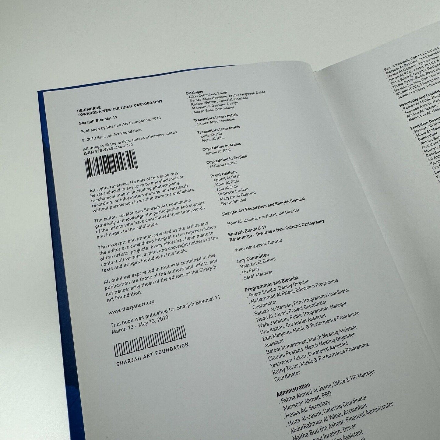 Re-emerge: Towards a New Cultural Cartography | Sharjah Art Foundation catalogue, 2013