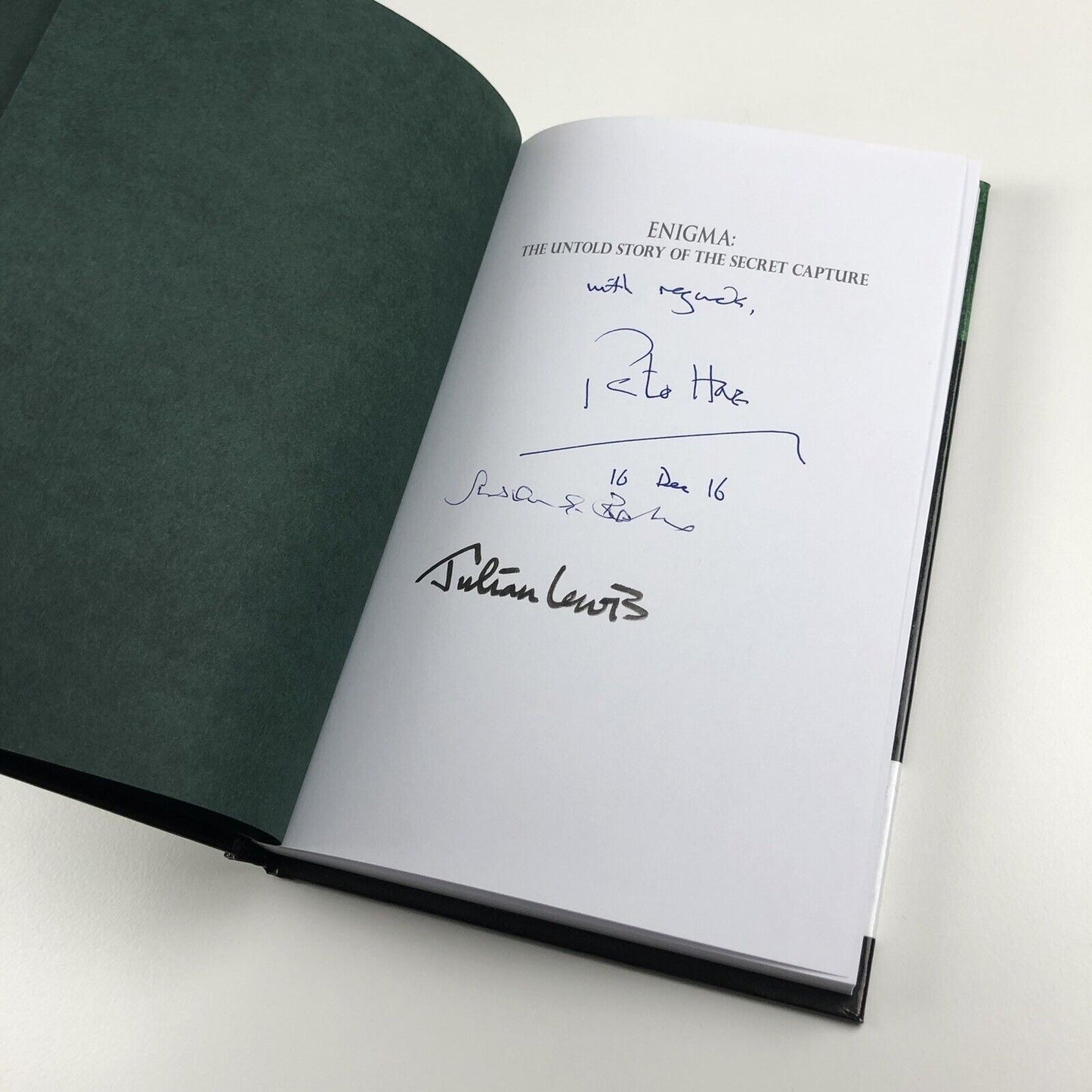 Enigma the Untold Story of the Secret Capture by David Balme | 2016 Signed copy