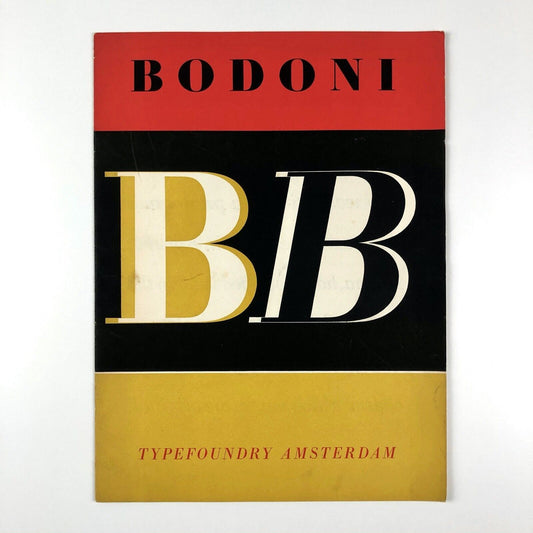 Bodoni type specimen brochure | Typefoundry Amsterdam 1950s?