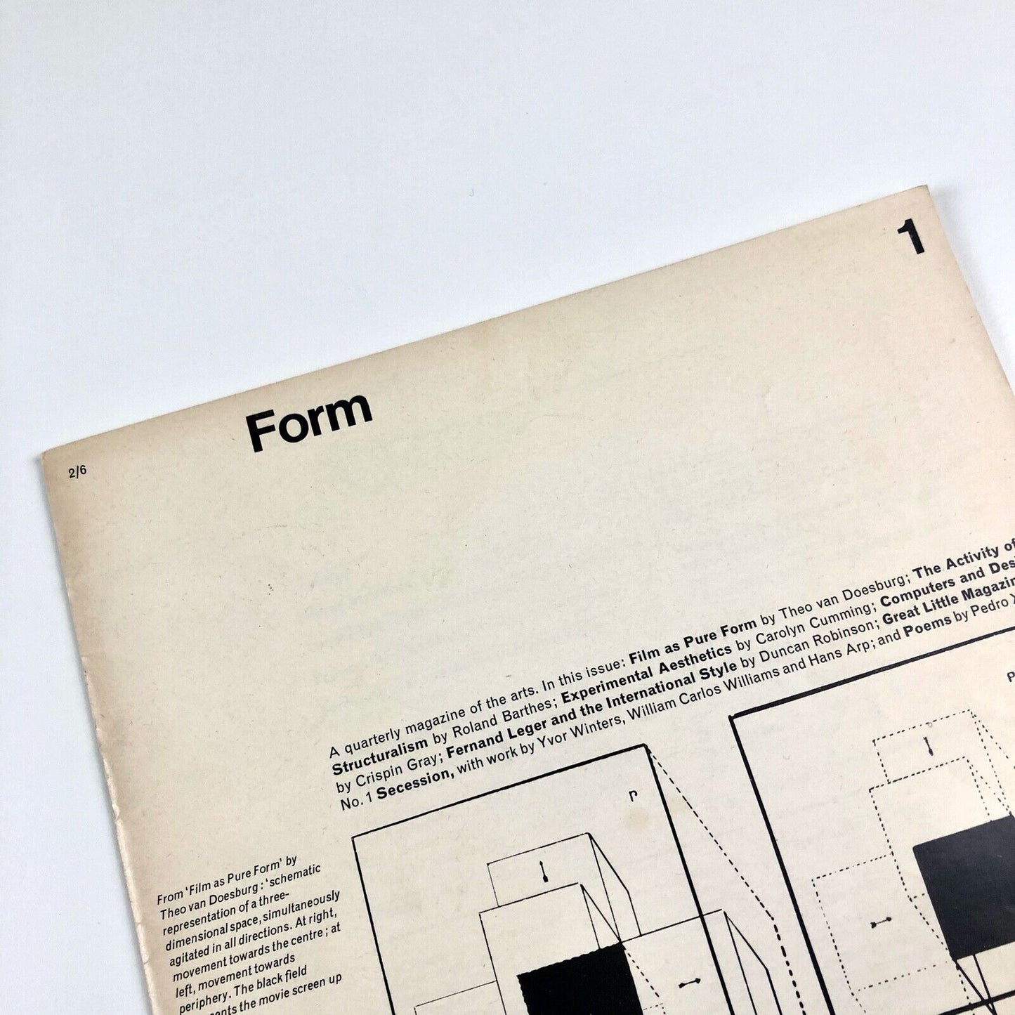 Form No. 1, summer 1966, Philip Steadman, Stephen Bann, Mike Weaver eds.