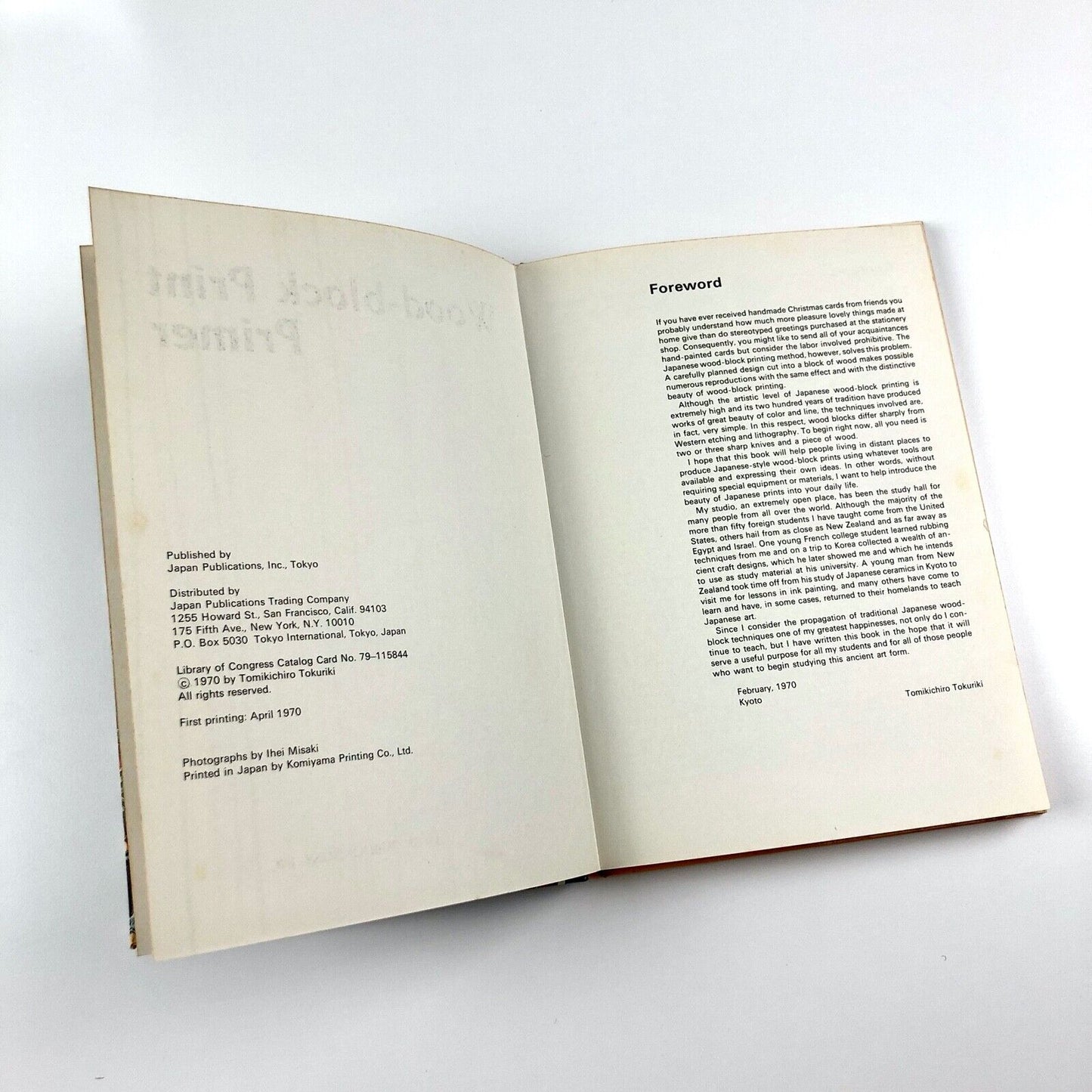 Wood-block Print Primer by Tomikichro Tokuriki 1970