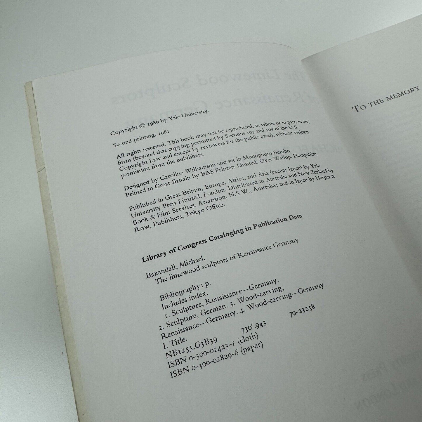 The Limewood Sculptors of Renaissance Germany by Michael Baxandall | Yale University Press, 1981 second printing