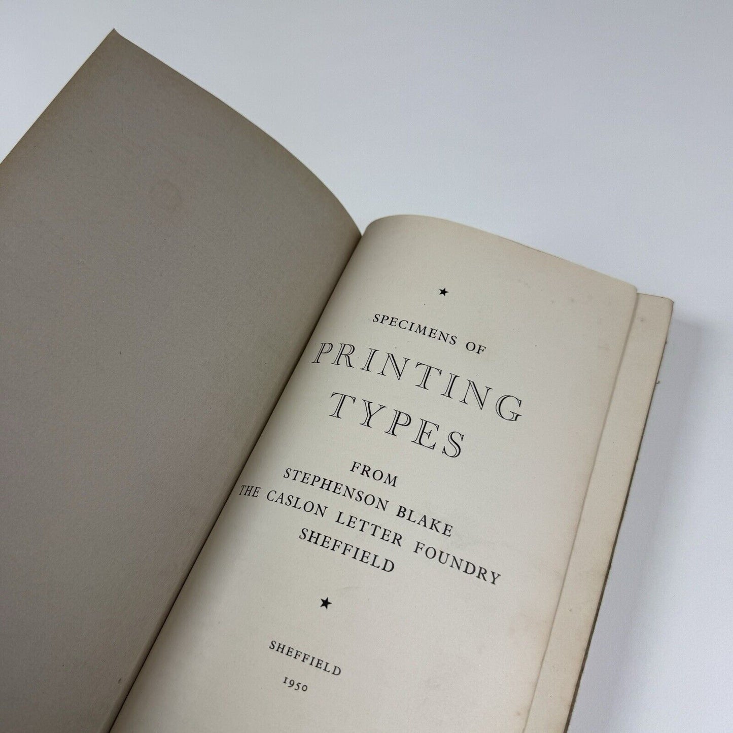 Stephenson Blake. Specimens of Printing Types, 1950