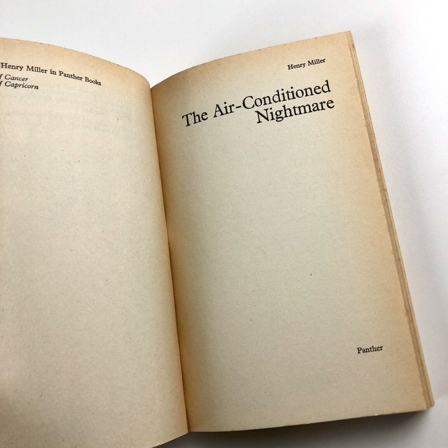 The Air-Conditioned Nightmare by Henry Miller | Panther Books, 1973