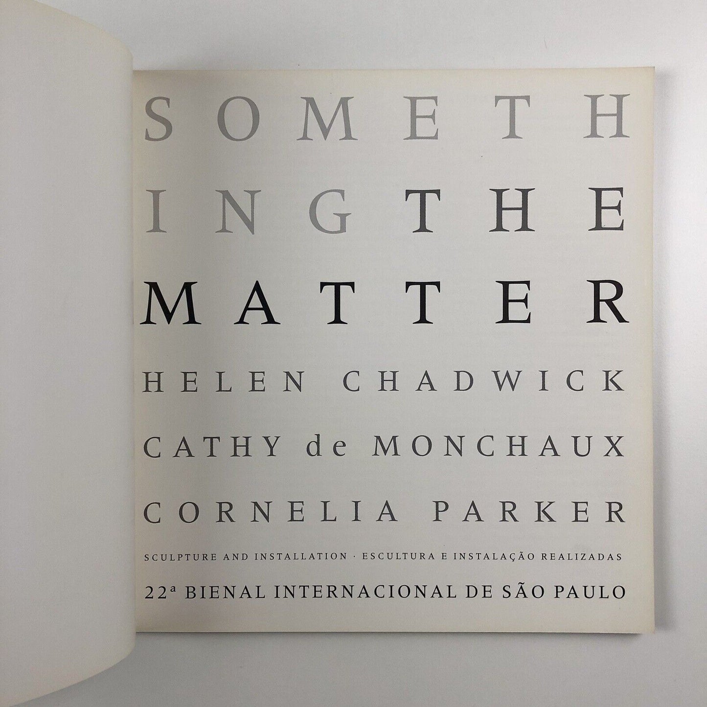 Something the Matter: Helen Chadwick, Cathy De Monchaux, Cornelia Parker | British Council 22nd International Biennal of São Paulo, 1994