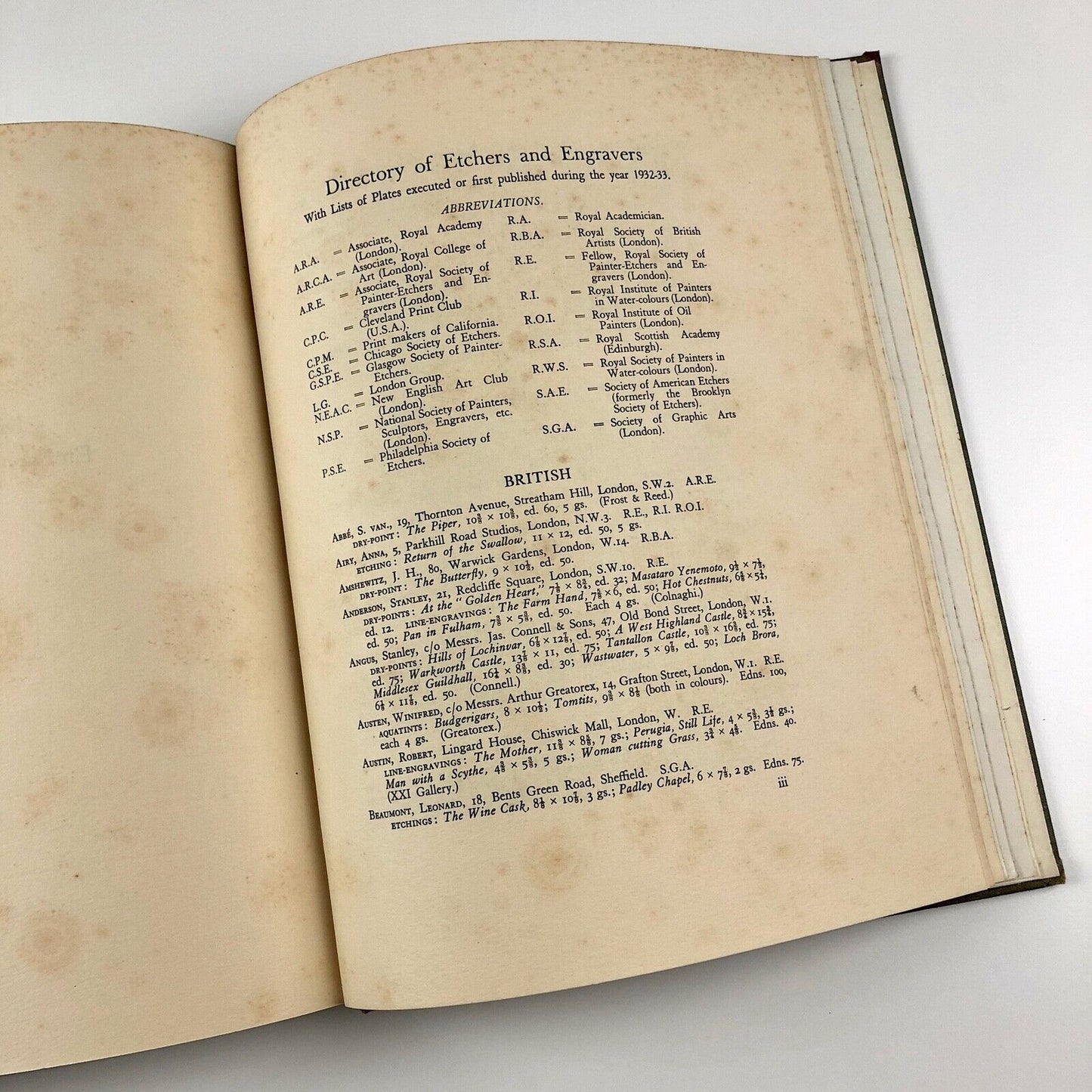 Fine Prints of the Year 1933 | Edited by Malcolm C. Salaman | Halton & Co Ltd, 1933
