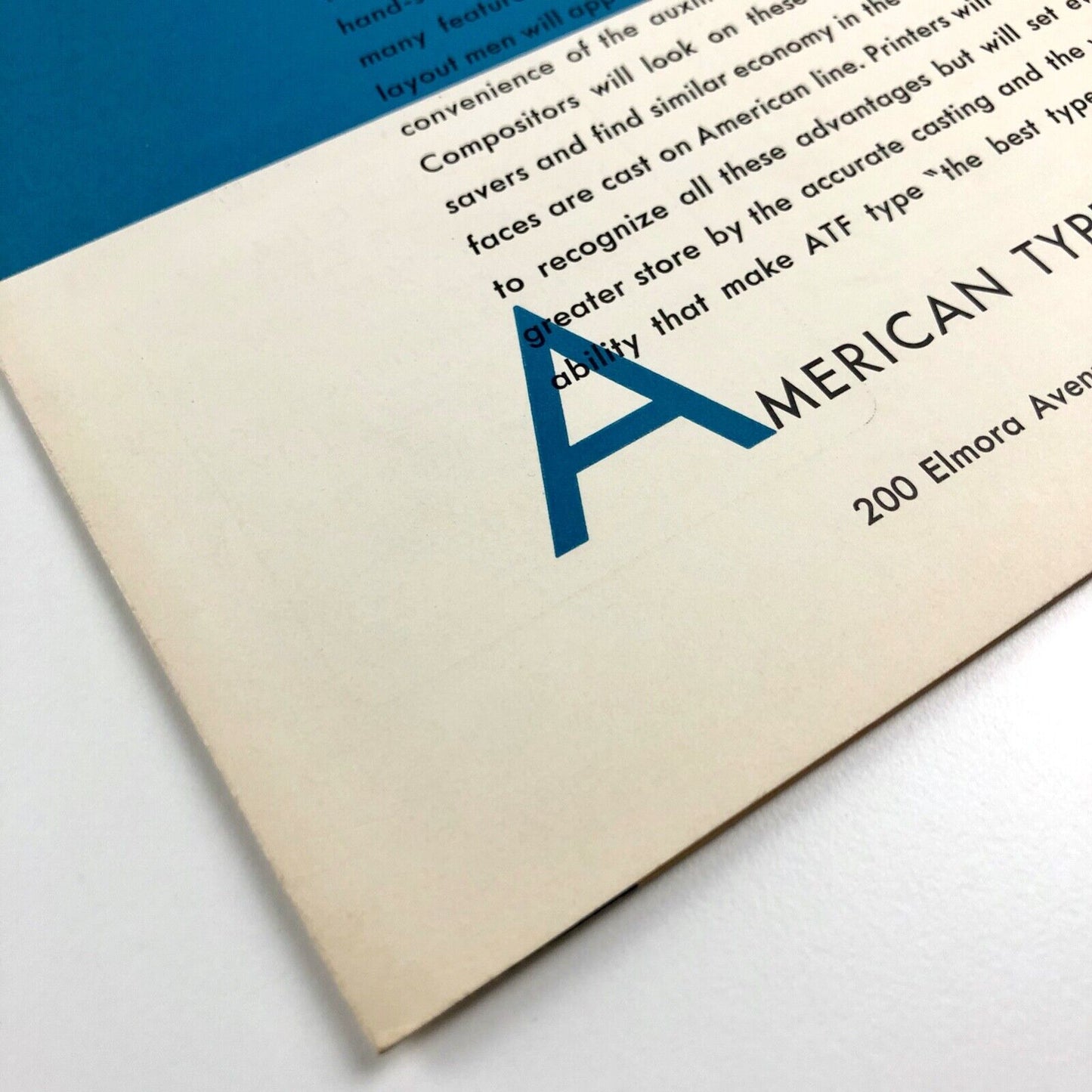 Spartan Medium and Medium Italic type specimen leaflet | American Type Founders, undated