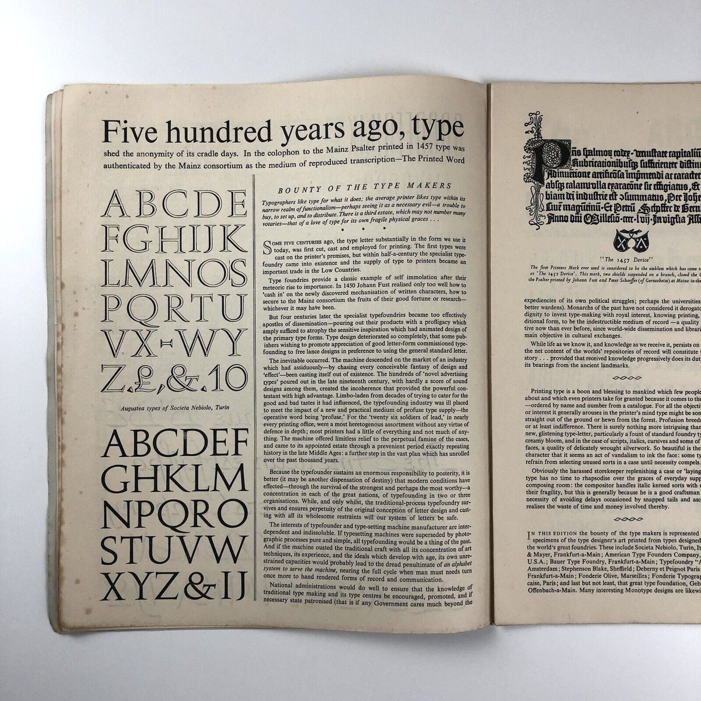 The Graphicist Journal of Alphabetics & International Graphicae No. 1 | A.J. Bastien at Colneside Press, 1957