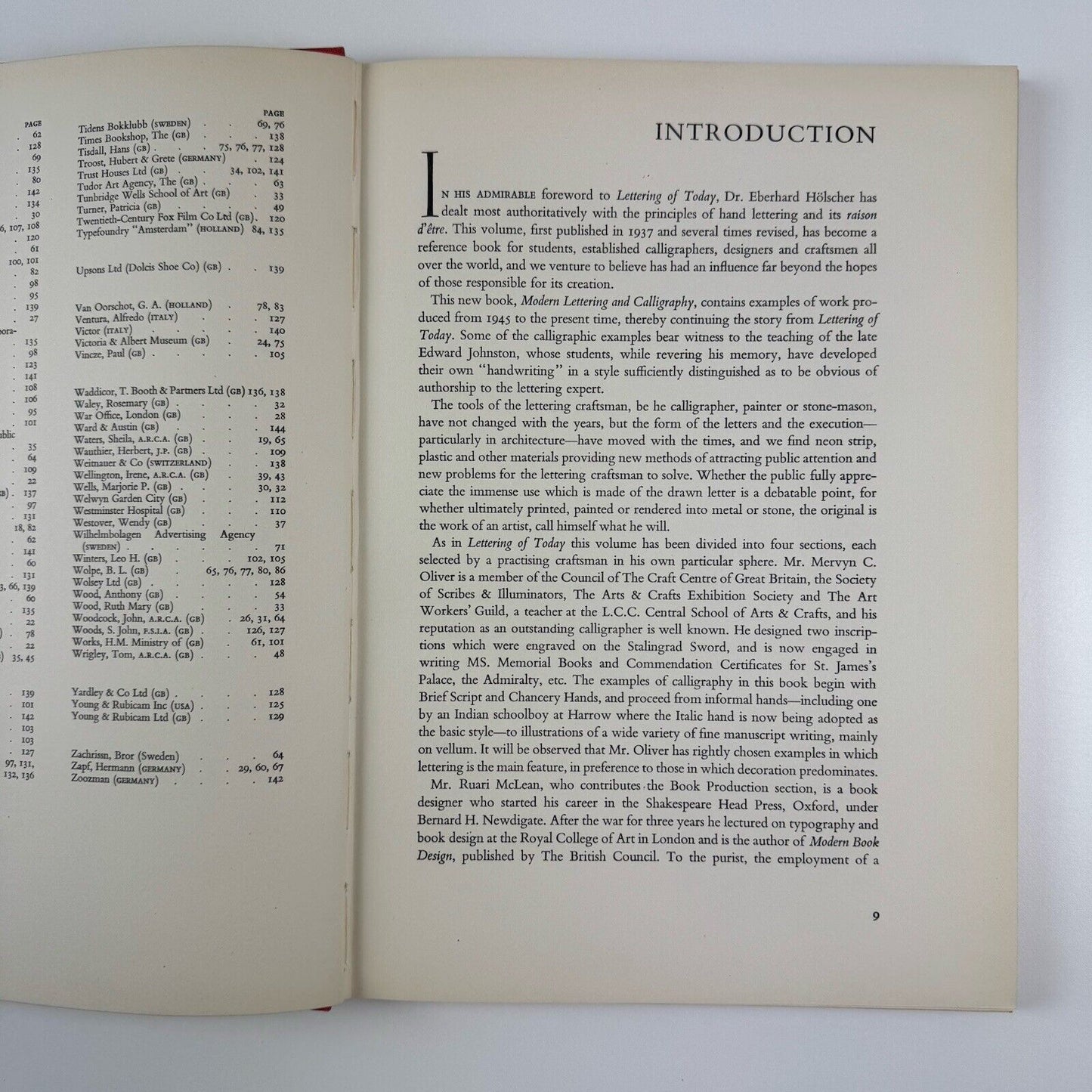 Modern Lettering & Calligraphy. The Studio, 1954 edited by Rathbone Holme and Kathleen Frost