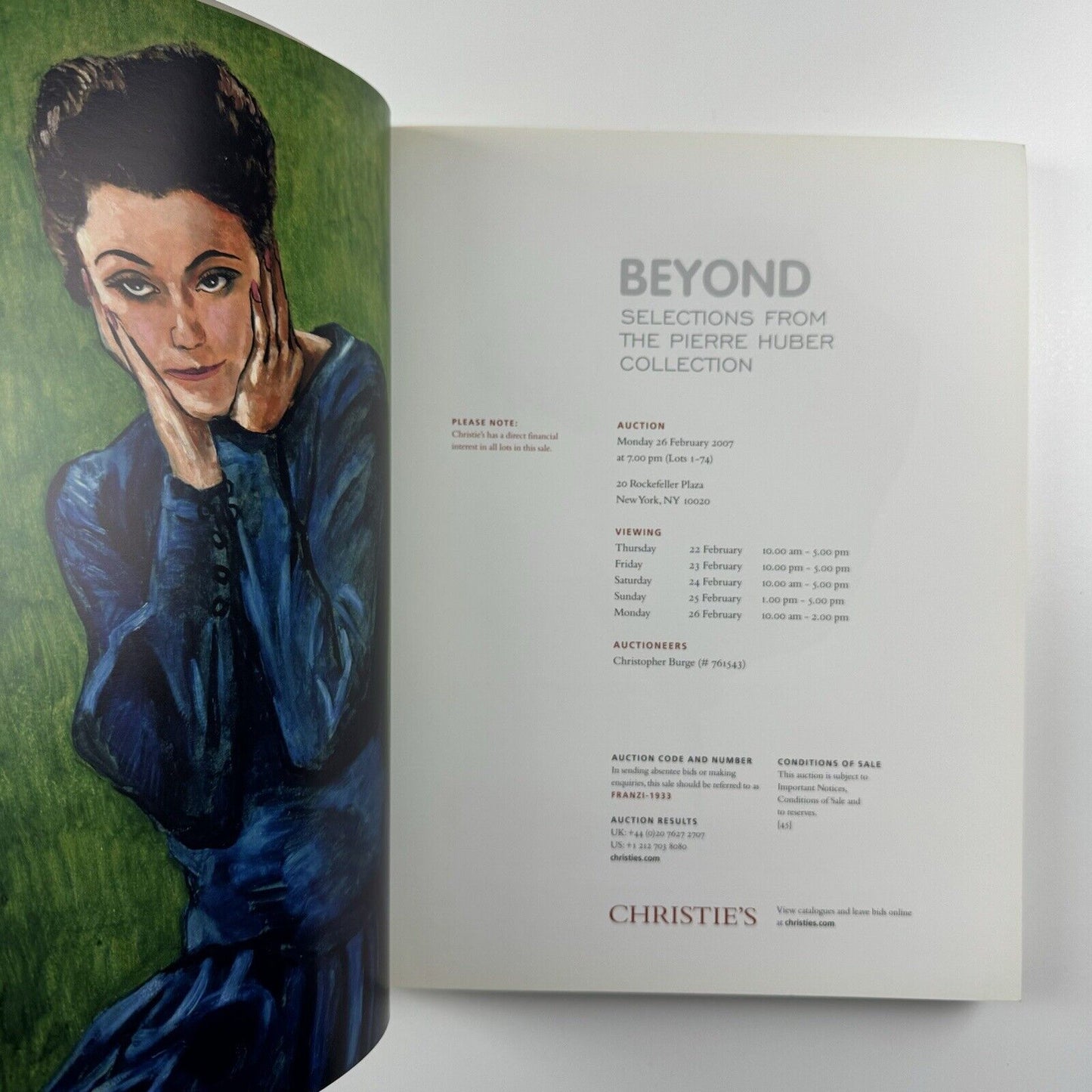 Selections from the Pierre Huber Collection | Christie's, New York, 26 Feb 2007 sale number 1933