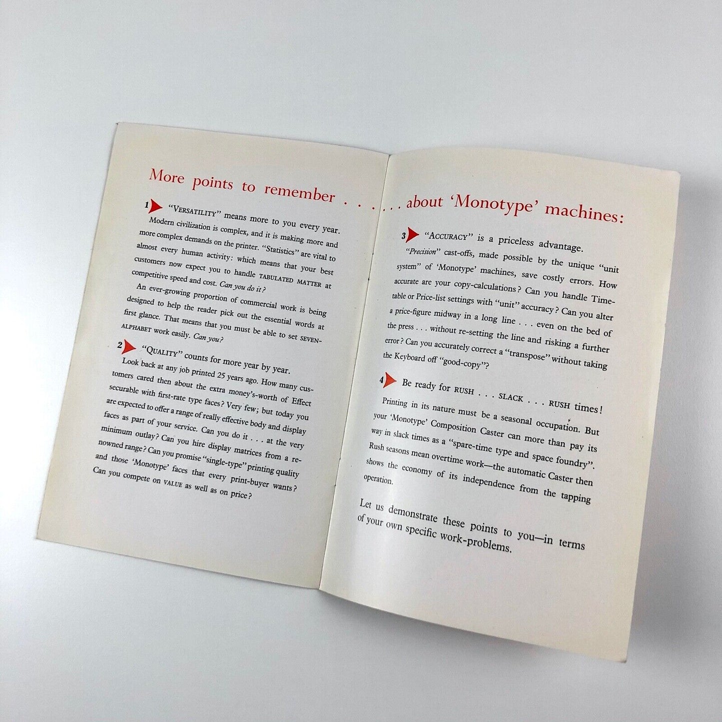 Points to Remember About ‘Monotype’ Composing & Casting Machines | Booklet