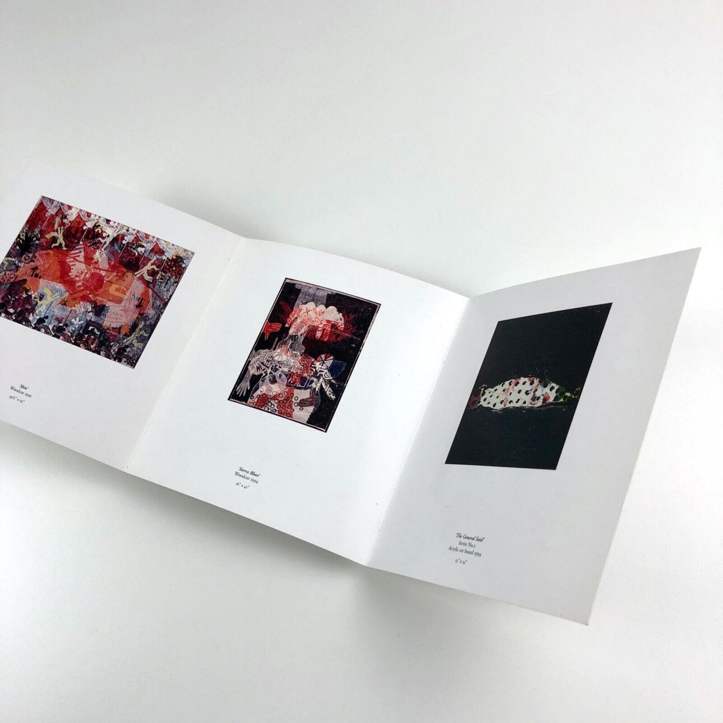 Folding card for Sandy Sykes And the Wearing of Beasts | Heads Crossley Gallery, 1995