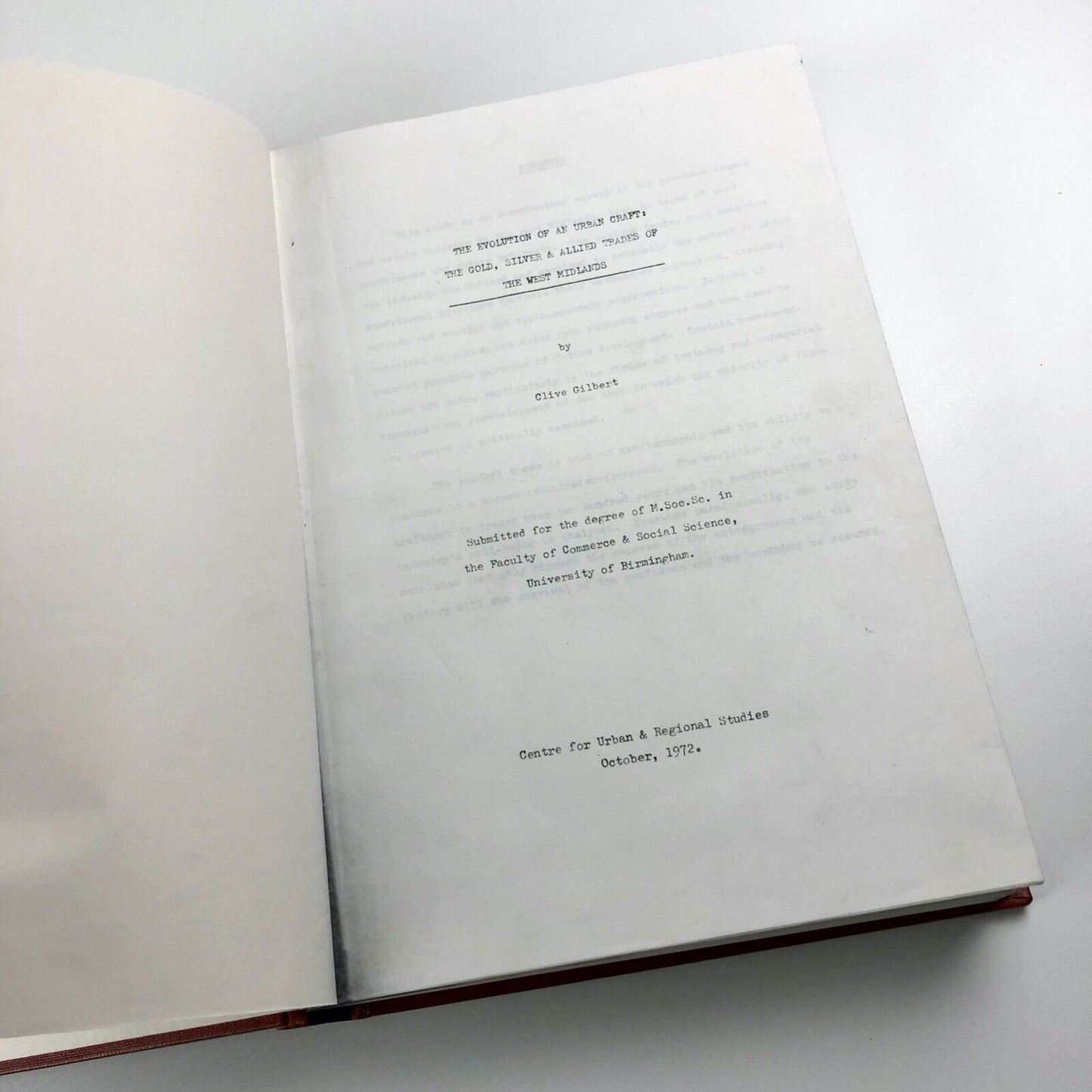 The Evolution of an Urban Craft. The gold, silver & allied trades of the West Midlands by Clive Gilbert | Phd thesis, University of Birmingham, 1972