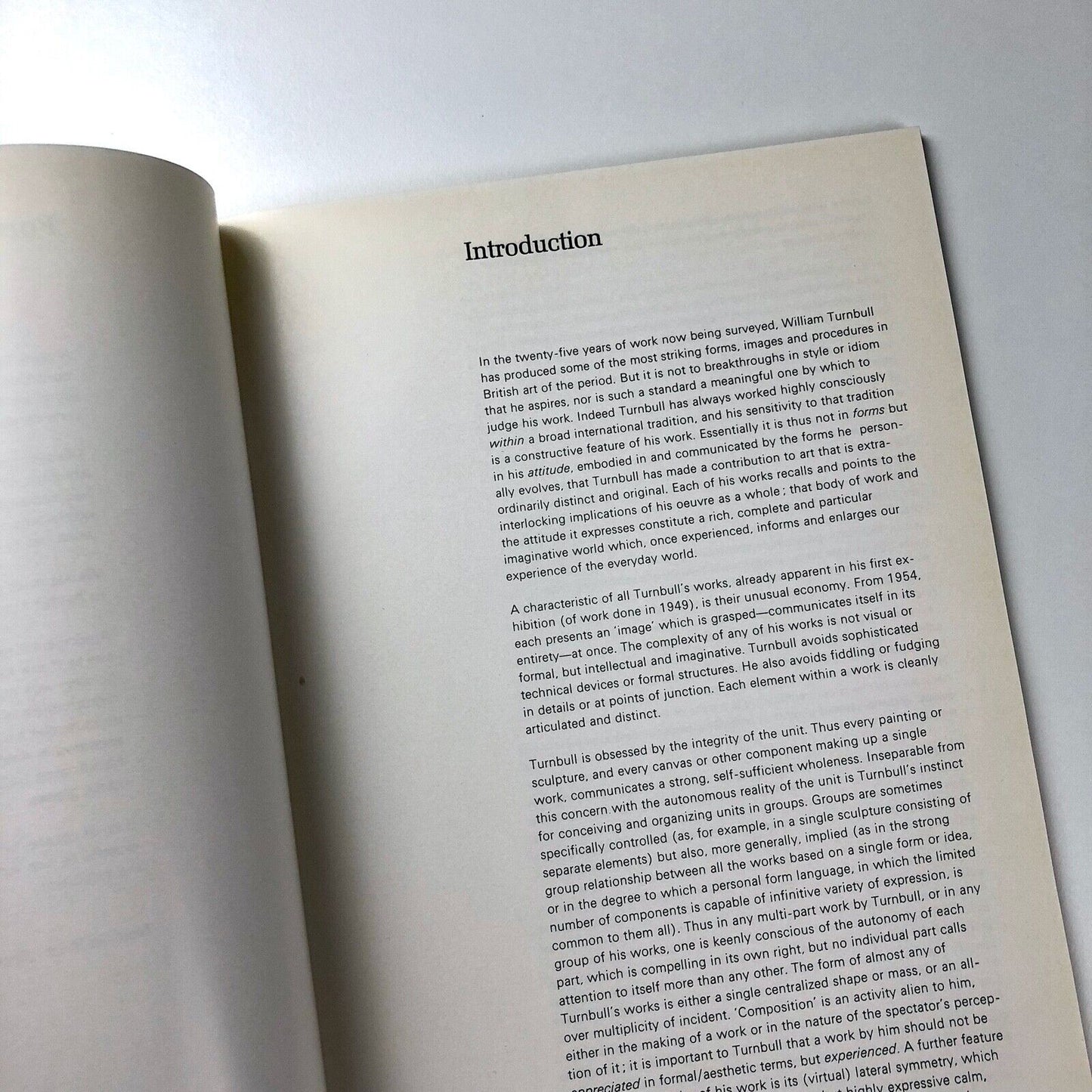 William Turnbull: Sculpture and Painting | Richard Morphet | Tate Gallery catalogue, 1973