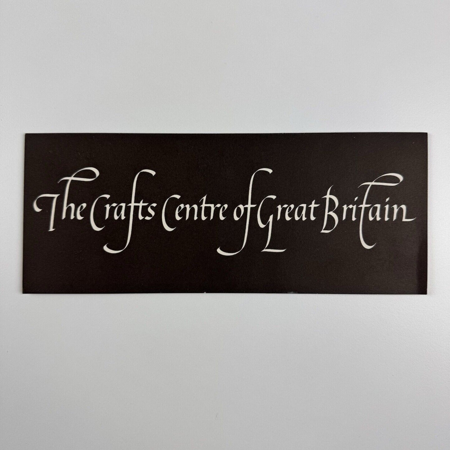 Private view invite for Crafts Centre of Great Britain woven rugs by Gwen & Barbara Mullins, pottery by Robin Welch, September 1962