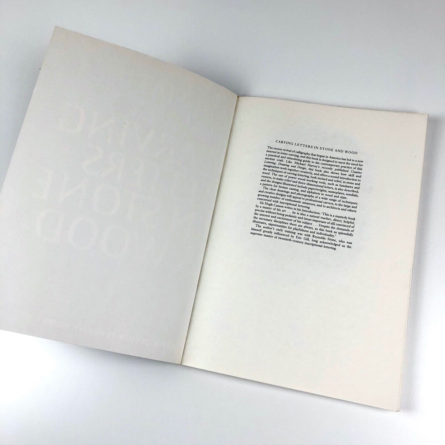 Carving Letters in Stone & Wood by Michael Harvey introduction by Hugh Casson | The Bodley Head, 1987