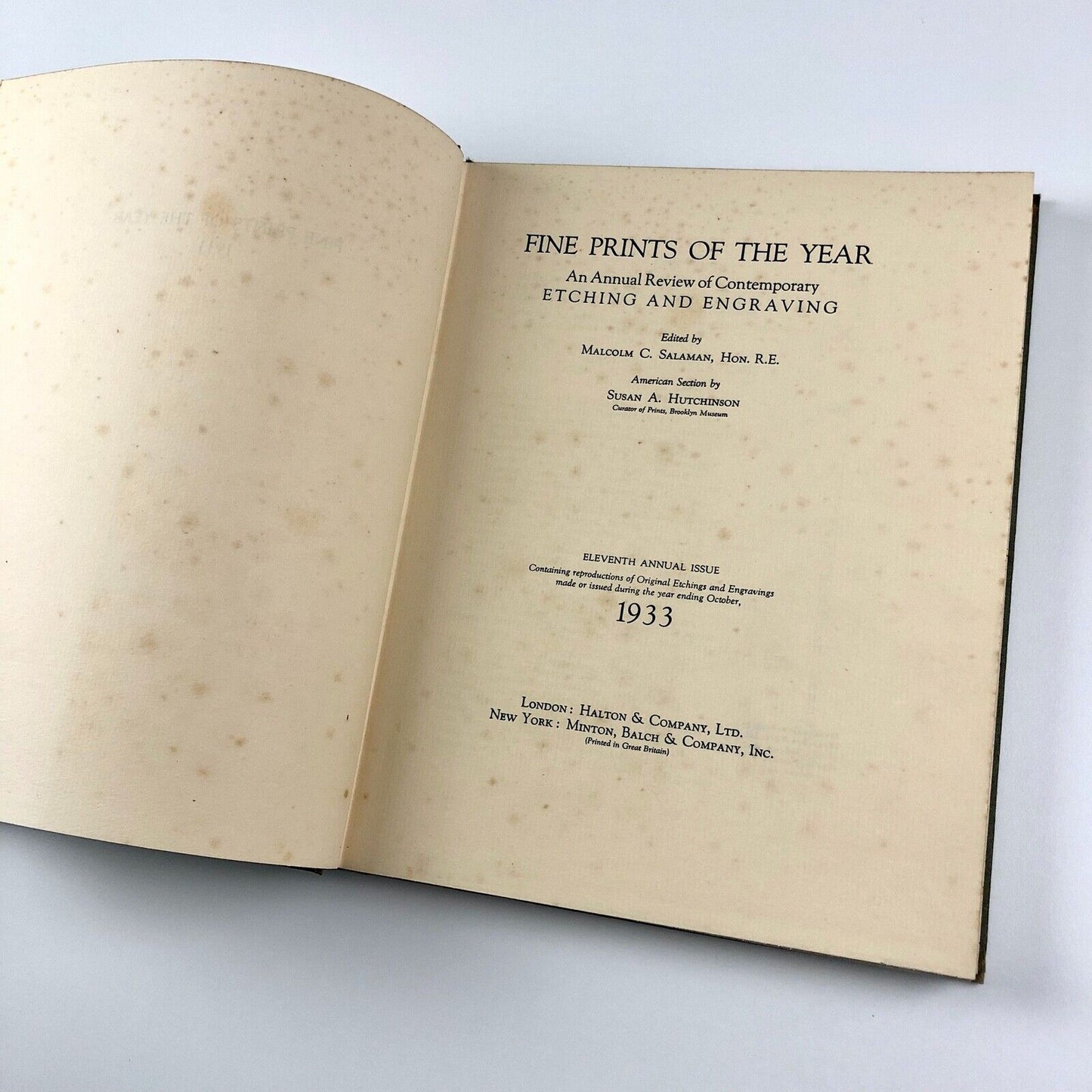 Fine Prints of the Year 1933 | Edited by Malcolm C. Salaman | Halton & Co Ltd, 1933