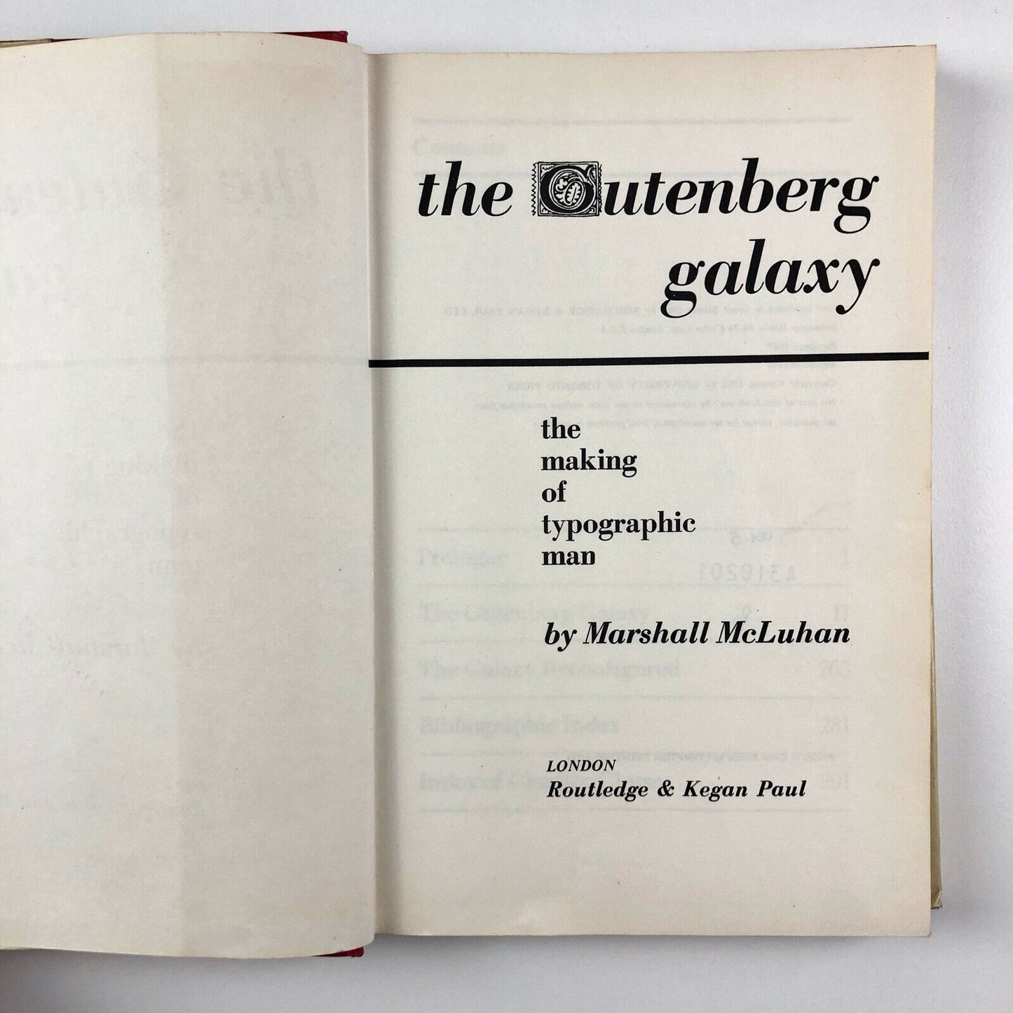 The Gutenberg Galaxy. The Making of Typographic Man | Marshall McLuhan | 1967