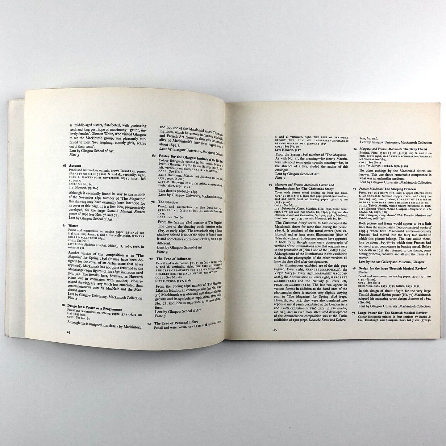 Charles Rennie Mackintosh – A Centenary Exhibition | Scottish Arts Council catalogue, 1968