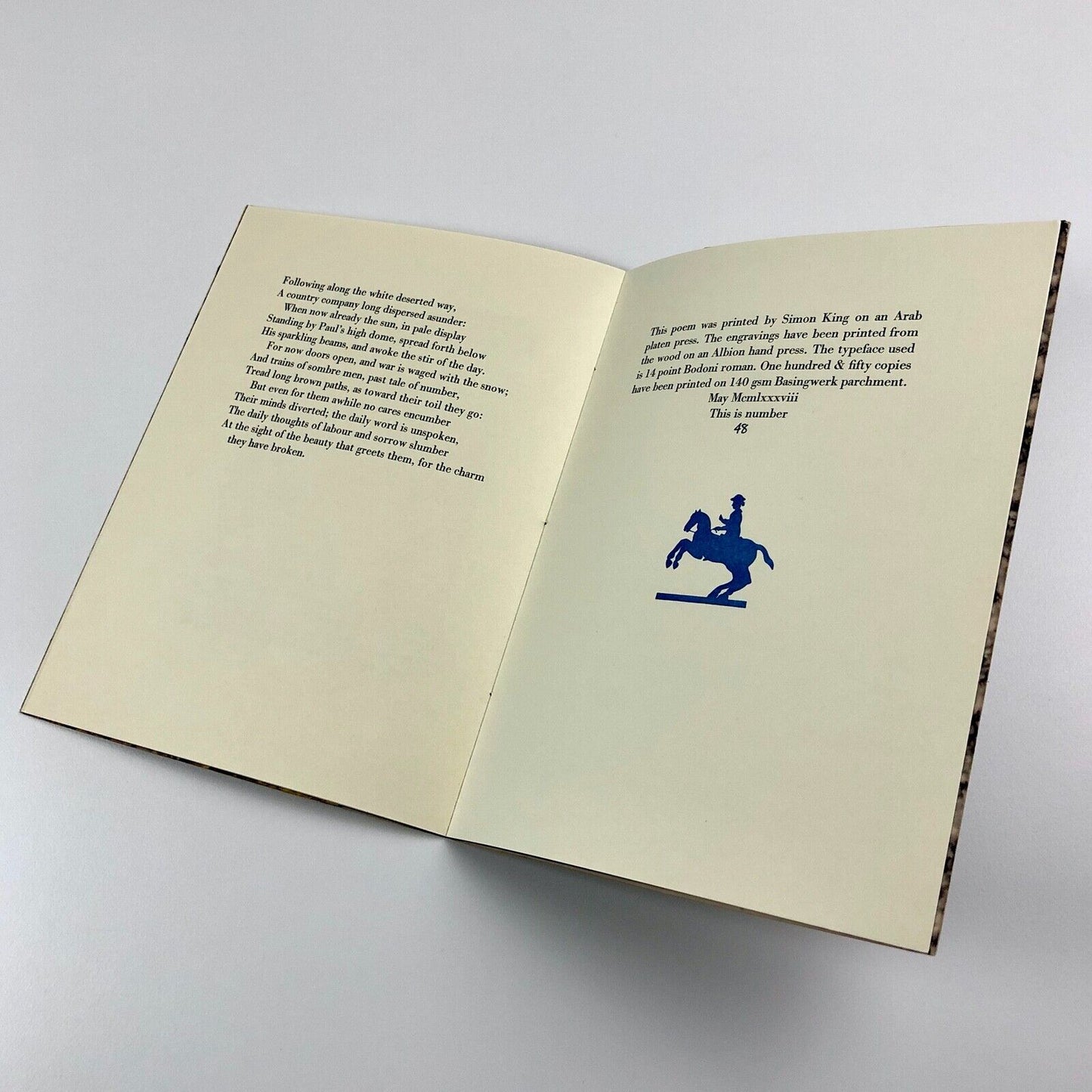 Robert Bridges – London Snow | The Simon King Press, 1988 limited edition