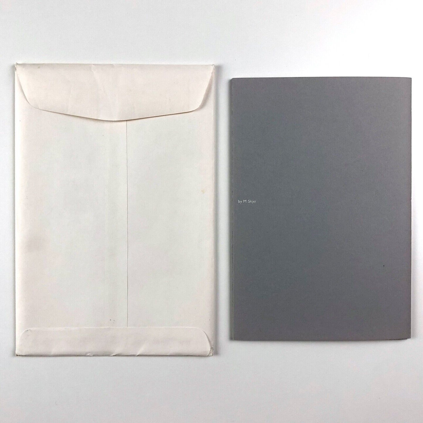 I Can’t Read This and I Designed This by M. Skjei 1994 - chapbook and envelope
