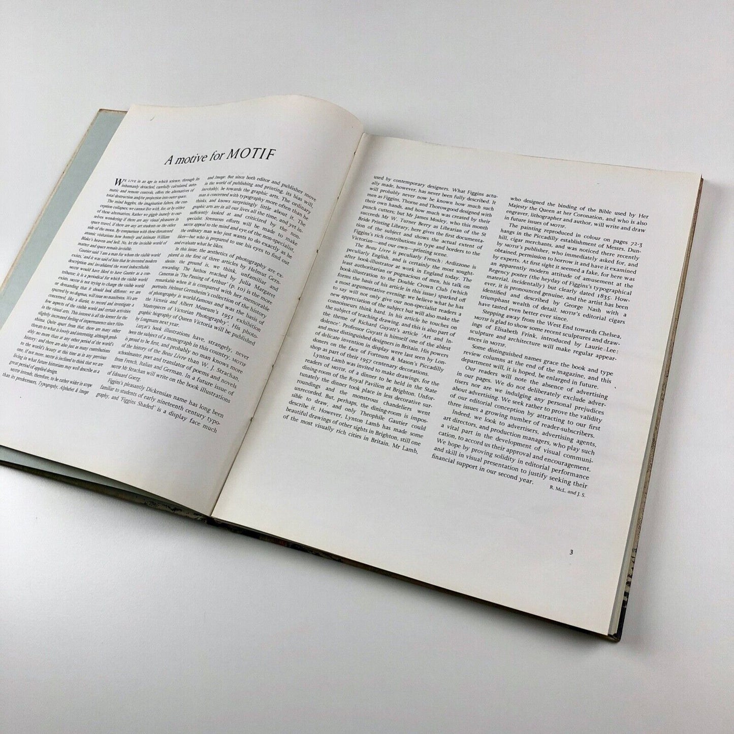 Motif 1. A Journal of the Visual Arts. Ed Ruari McLean | The Shenval Press, 1958