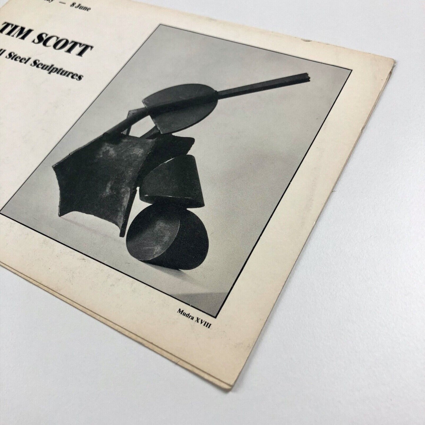 Private view invite for Tim Scott Small Steel Sculptures | Kettle's Yard, Cambridge, 1980