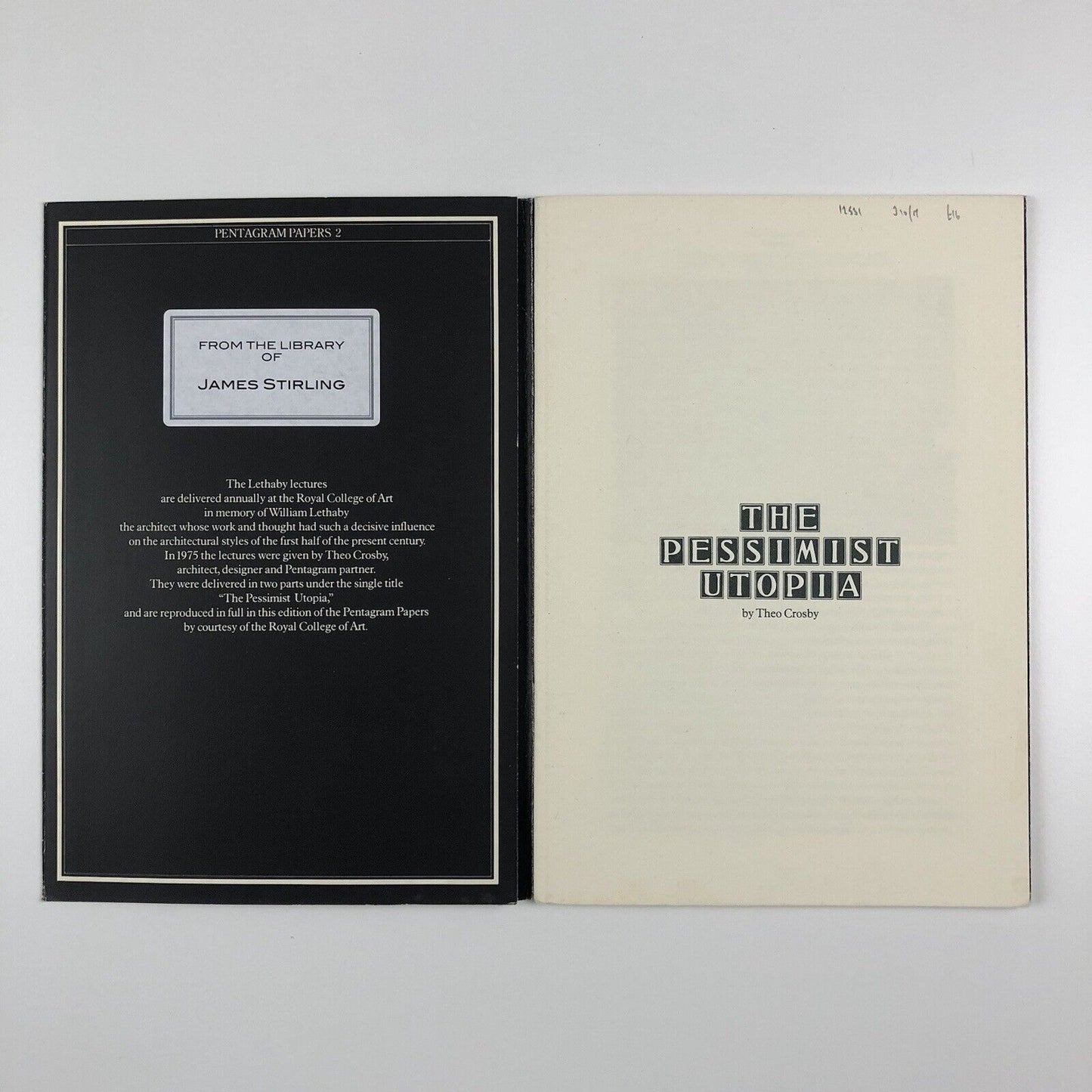 The Pessimist Utopia by Theo Crosby | Pentagram Papers 2