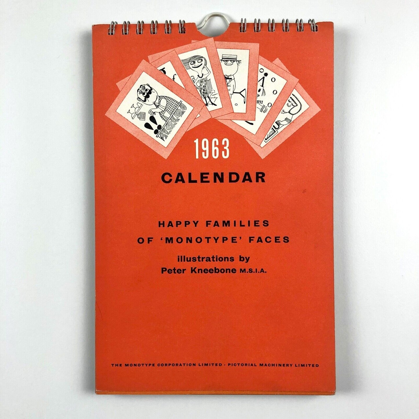 1963 Calendar – Happy Families of ‘Monotype’ Faces | Illustrations by Peter Kneebone