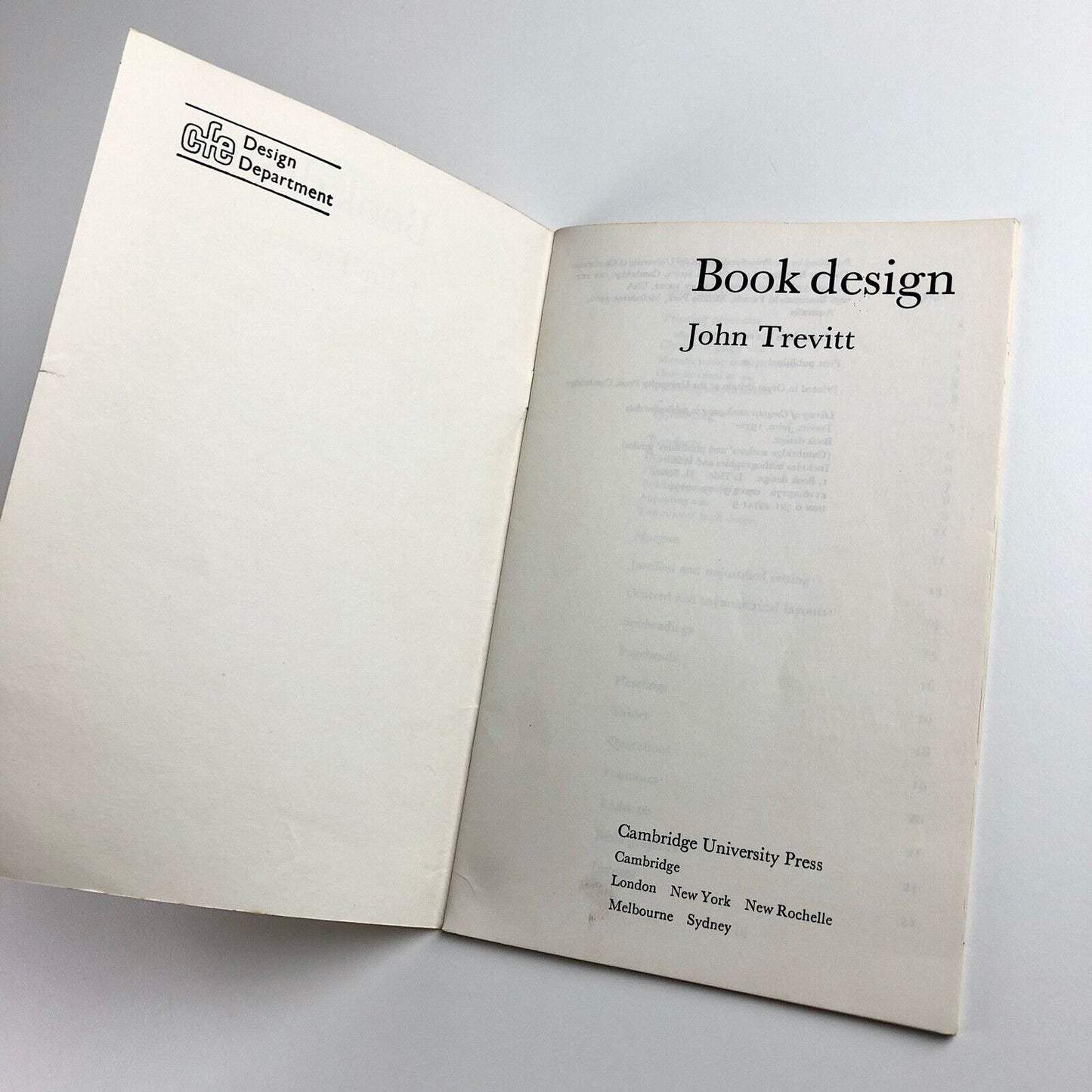 Book Design by John Trevitt | Cambridge University Press, 1980