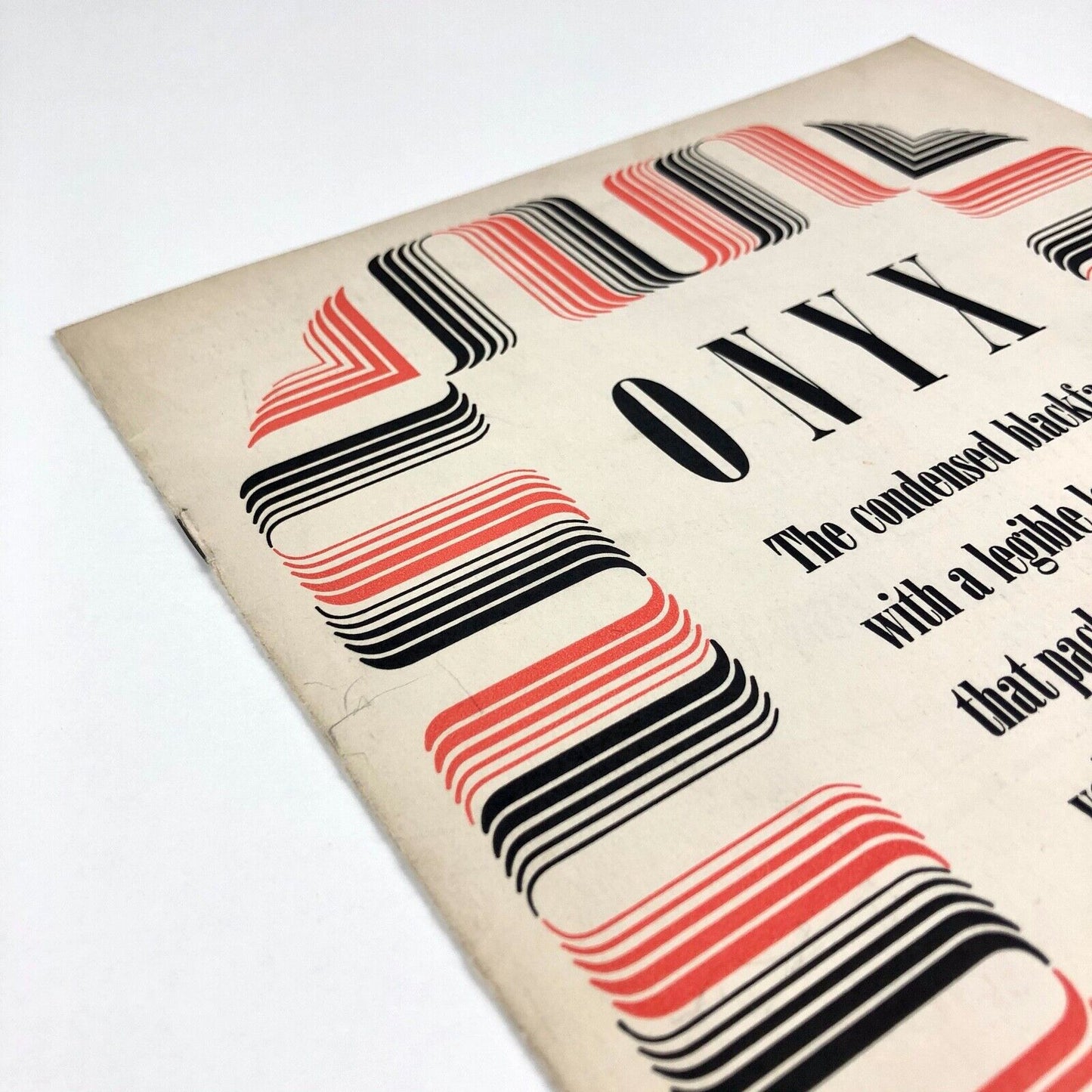 Onyx type specimen brochure | American Type Founders | Design by Gerry Powell, 1937