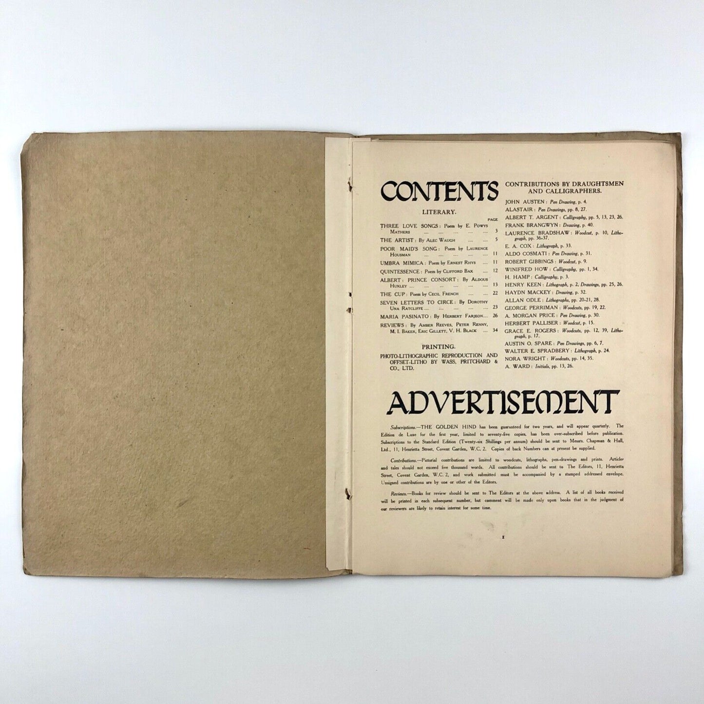 The Golden Hind A Quarterly Magazine of Art and Literature | Chapman & Hall, Ltd | | Vol. 1 No. 4 | July 1923