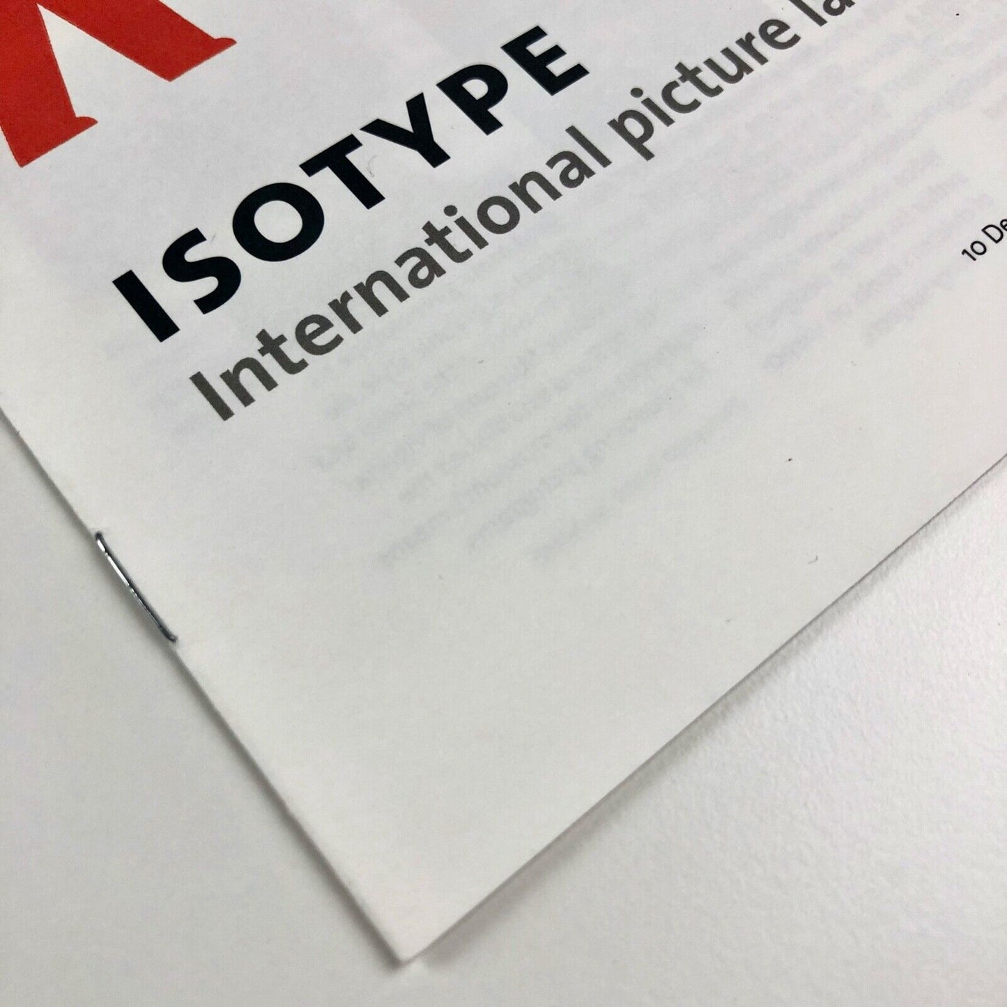 Gallery guide Isotype International picture language V&A exhibition | University of Reading, 2011