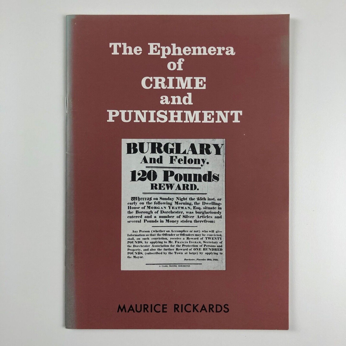 The Ephemera of Crime and Punishment by Maurice Rickards | Ephemera Society, 1983