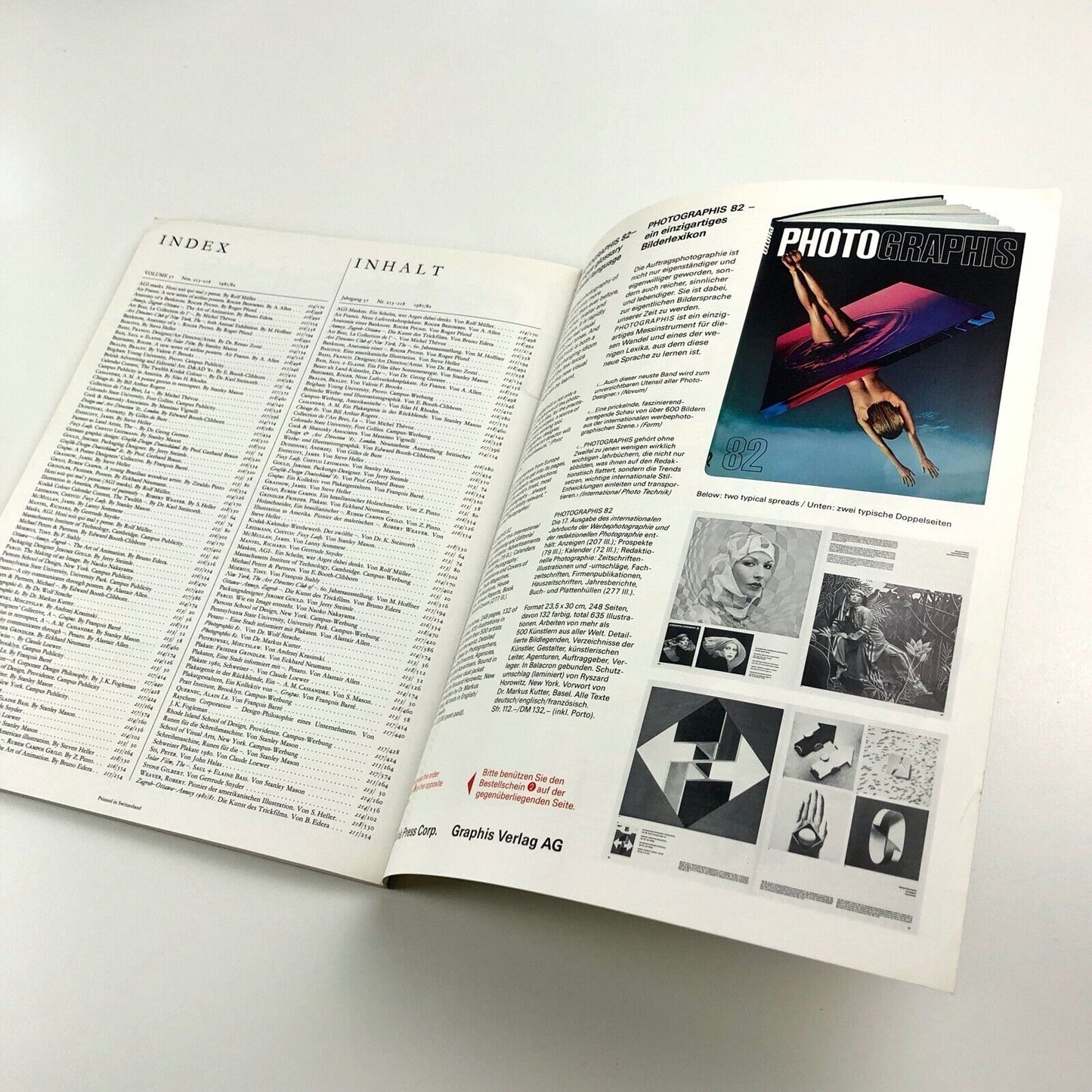 Graphis journal No 218 Vol 41 | March/April 1982 | Graphis Press Corp