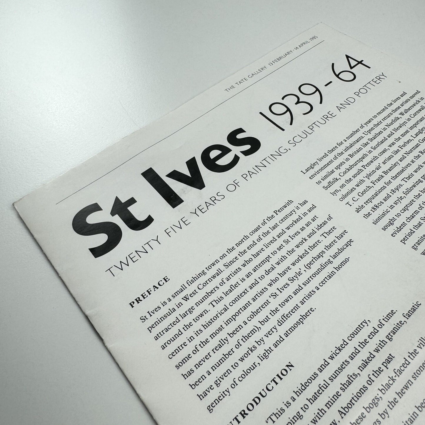 St Ives 1939-64. Twenty five years of painting, sculpture and pottery | Tate exhibition guide, 1985