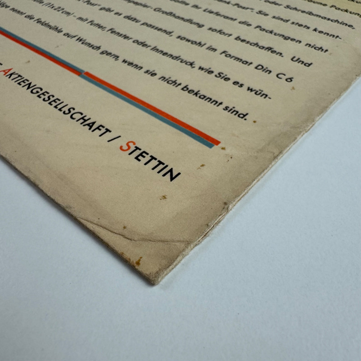 Brochure for German paper-maker. Feldmühlewinke No. 11 1930s