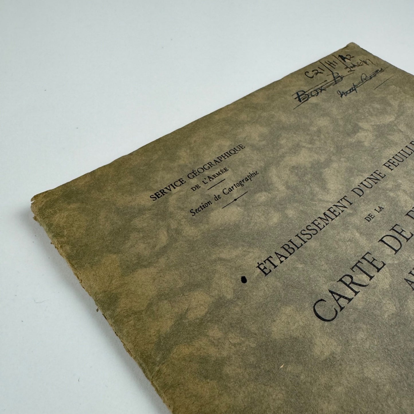 Établissement d’une feuille de la carte de France | Géographique de l’armée 1936
