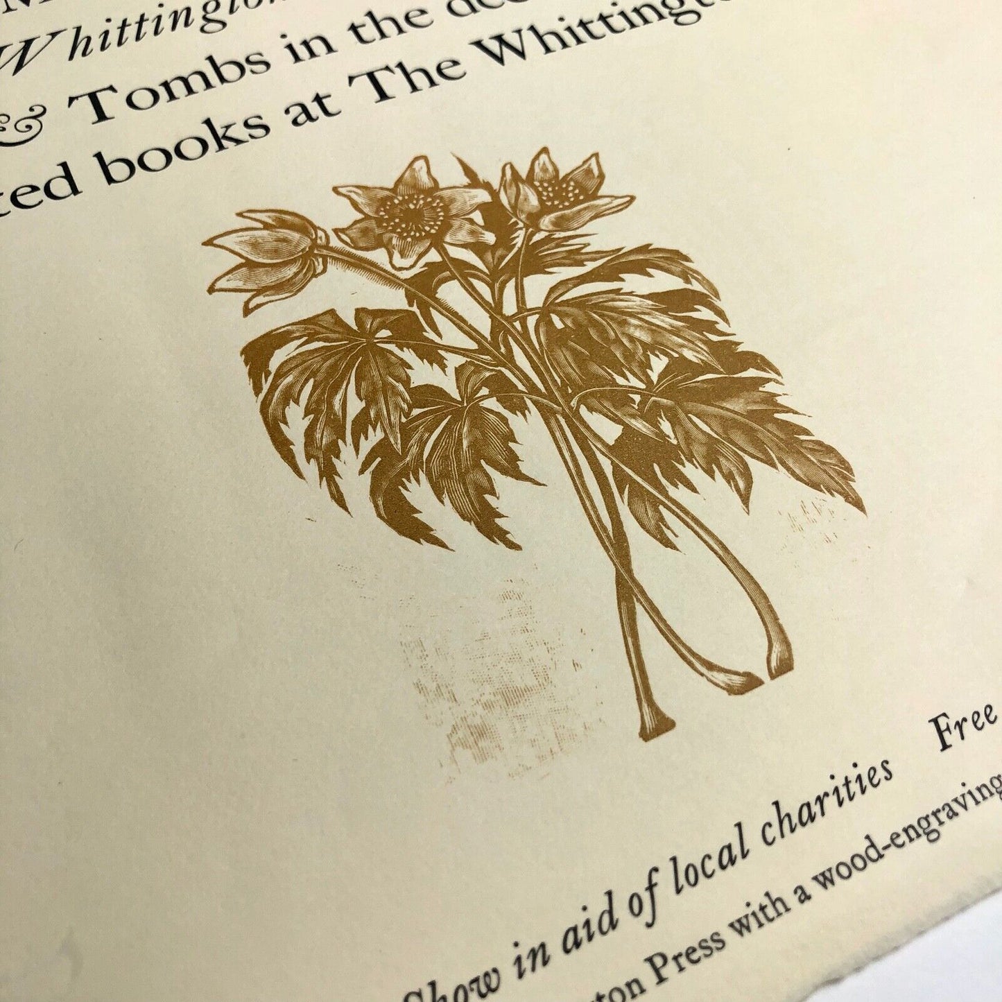 The Whittington Press summer show poster | Engraving by Hellmuth Weissenborn